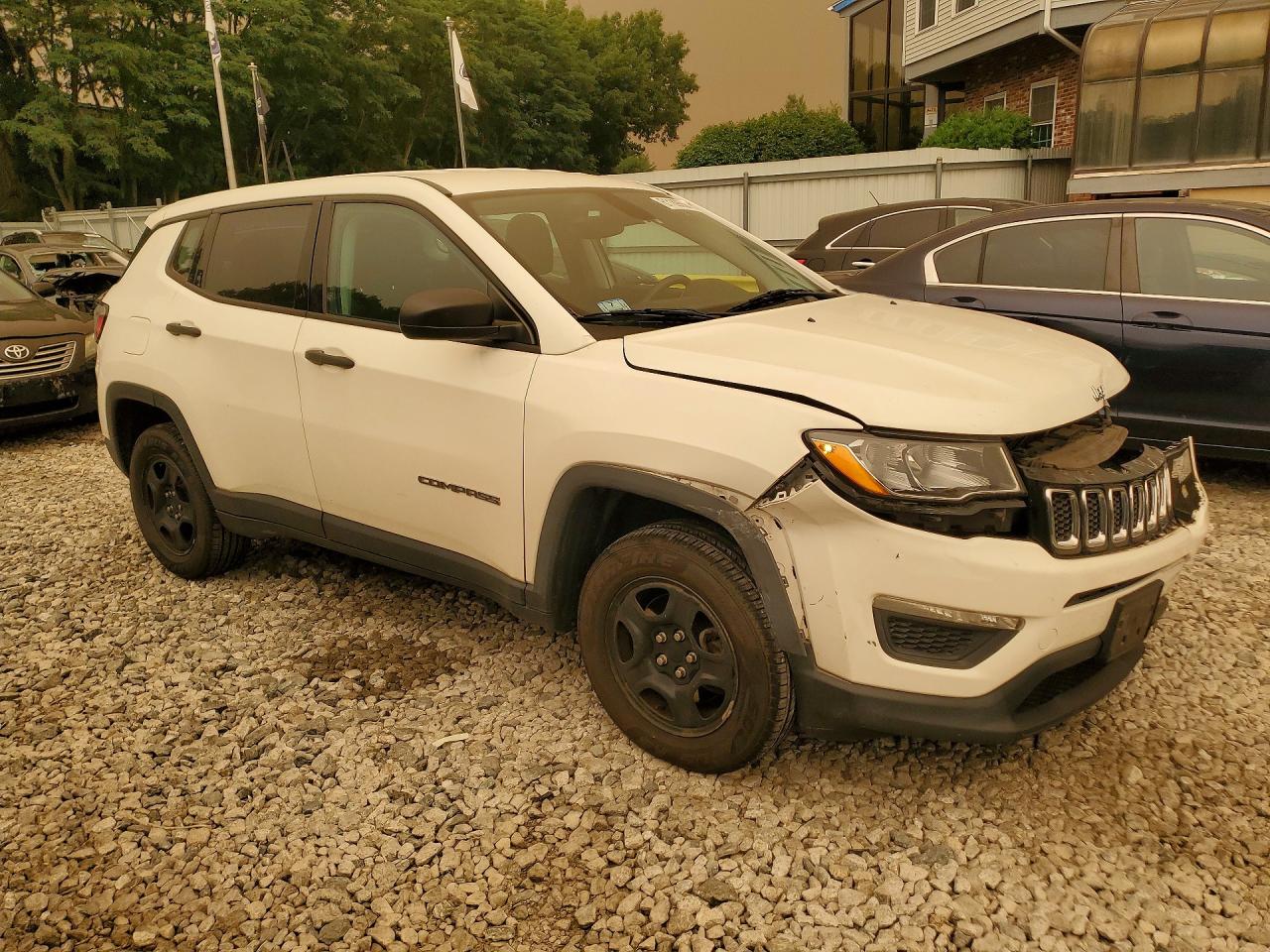 2017 Jeep Compass Sport White vin: 3C4NJDAB1HT667006