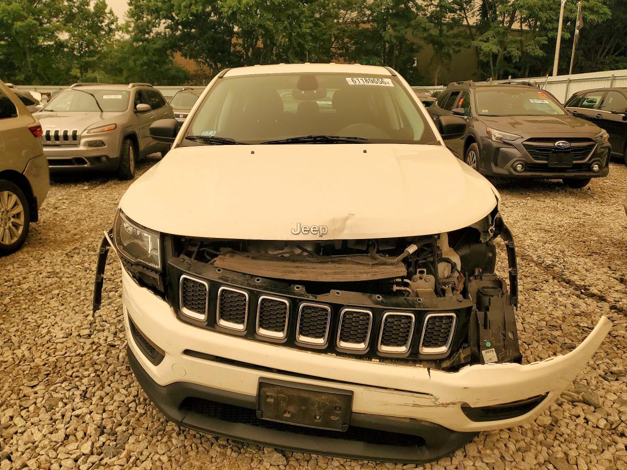 2017 Jeep Compass Sport White vin: 3C4NJDAB1HT667006