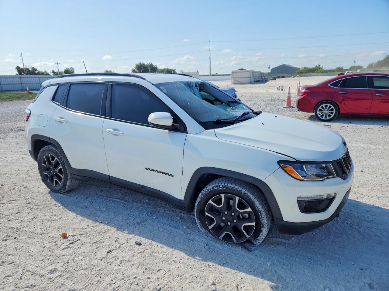 2019 Jeep Compass Sport Белый vin: 3C4NJDAB4KT703410