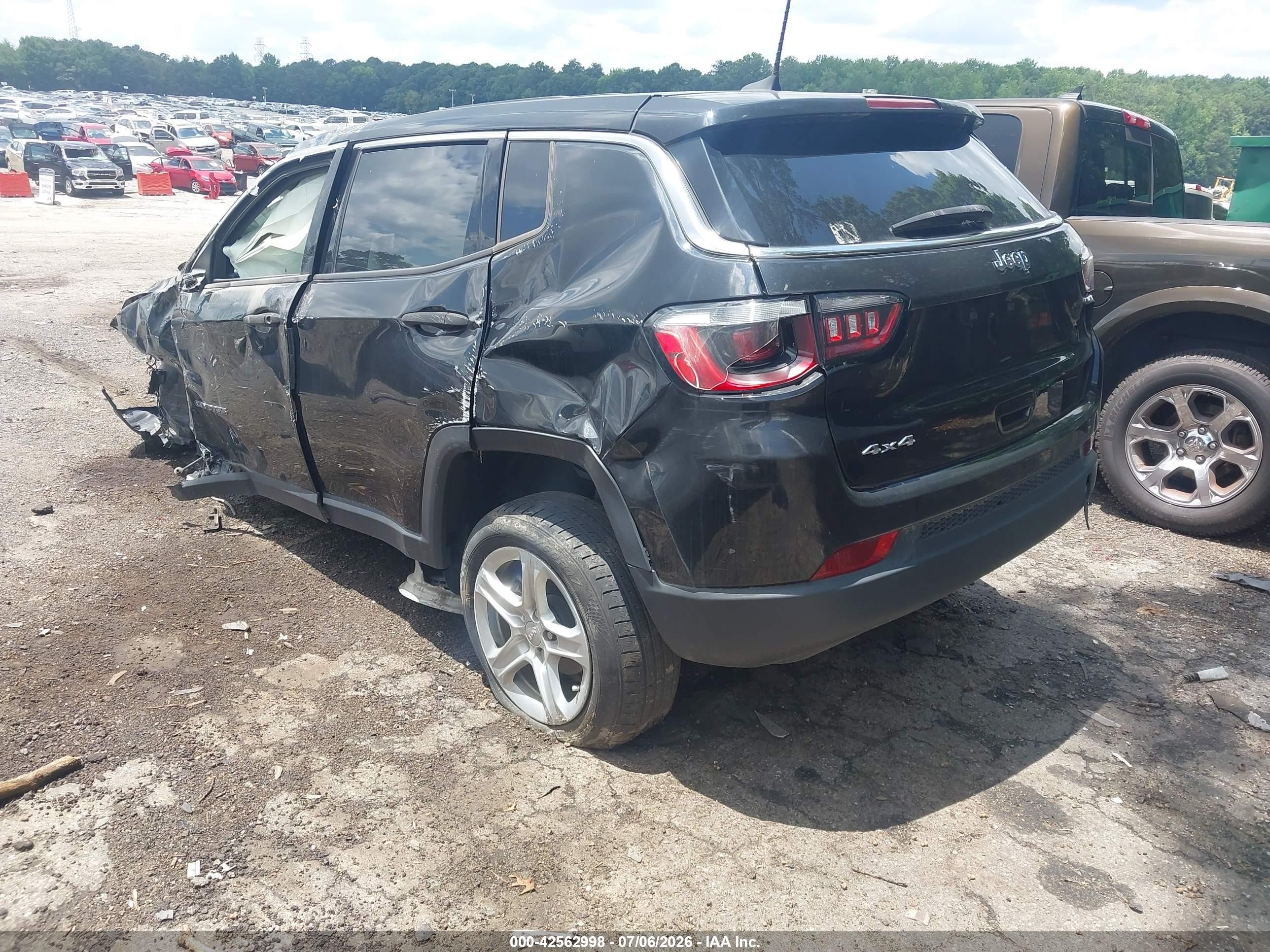 2023 Jeep Compass Sport 4x4 Black vin: 3C4NJDAN8PT515667