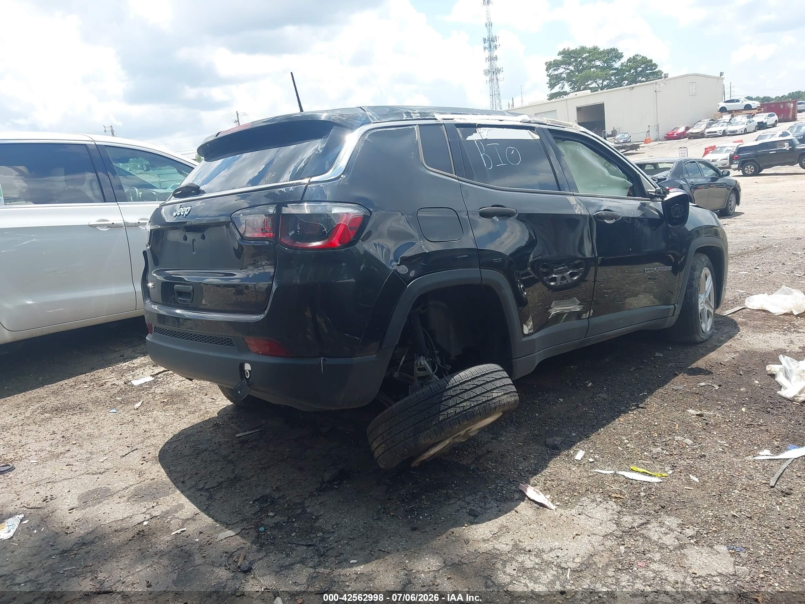 2023 Jeep Compass Sport 4x4 Black vin: 3C4NJDAN8PT515667