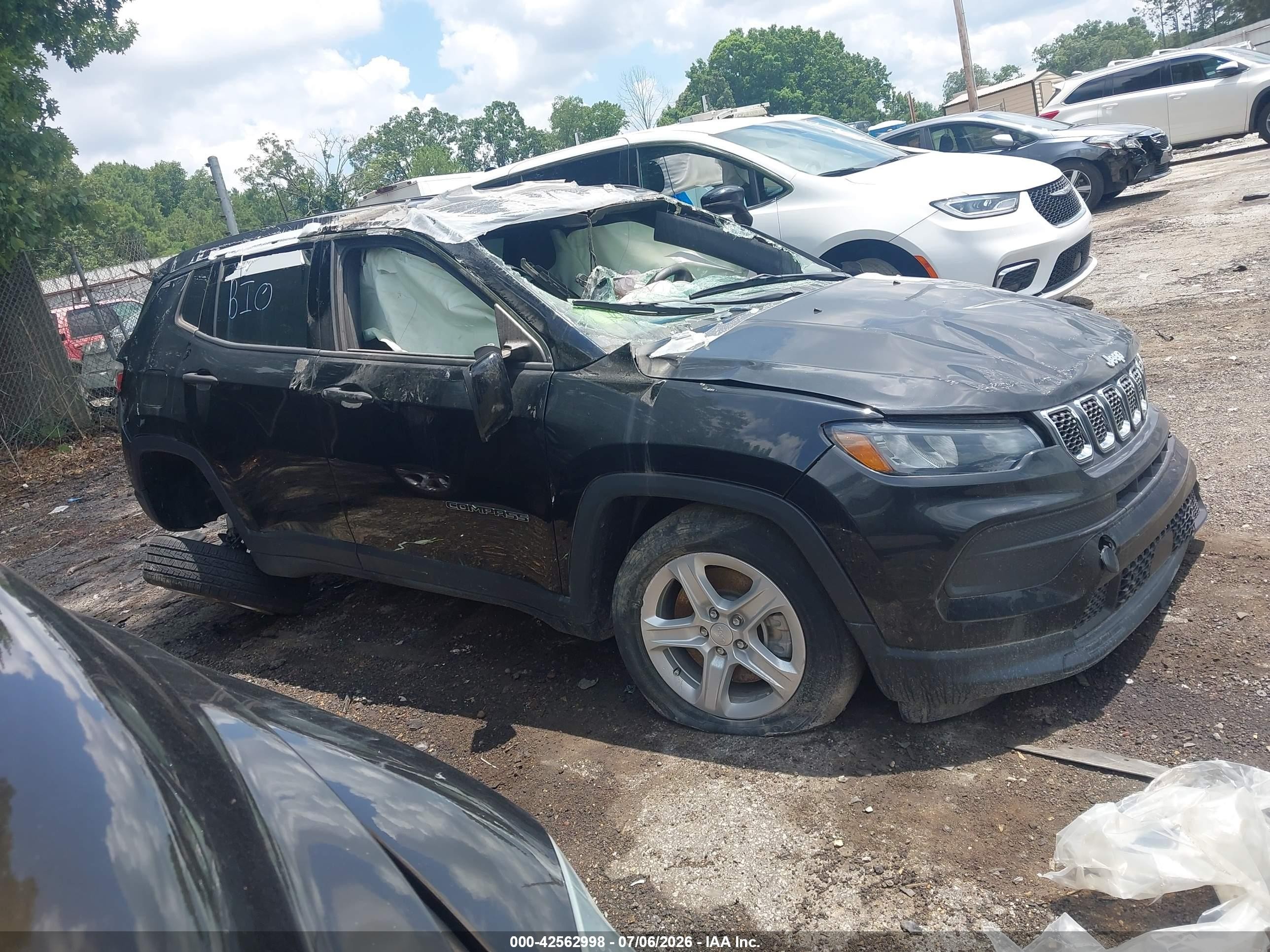 2023 Jeep Compass Sport 4x4 Black vin: 3C4NJDAN8PT515667