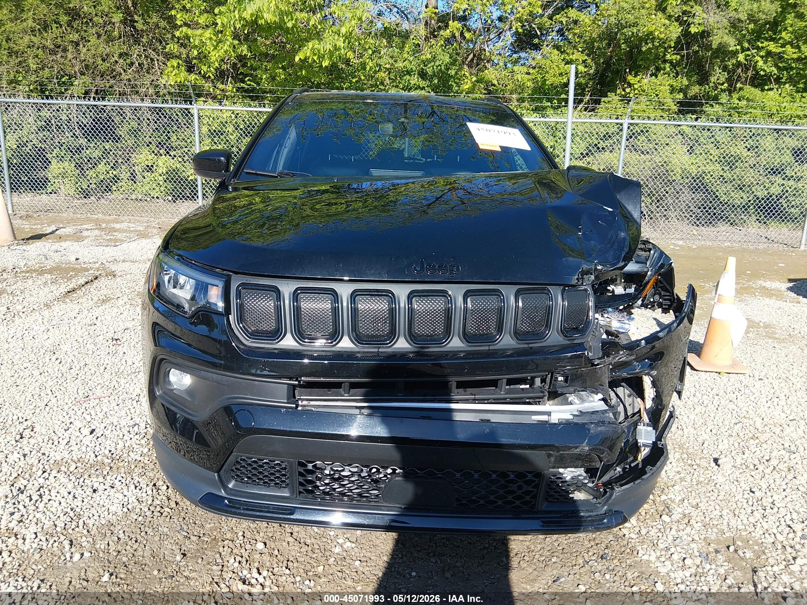 2022 Jeep Compass Altitude 4x4 Black vin: 3C4NJDBB0NT224081