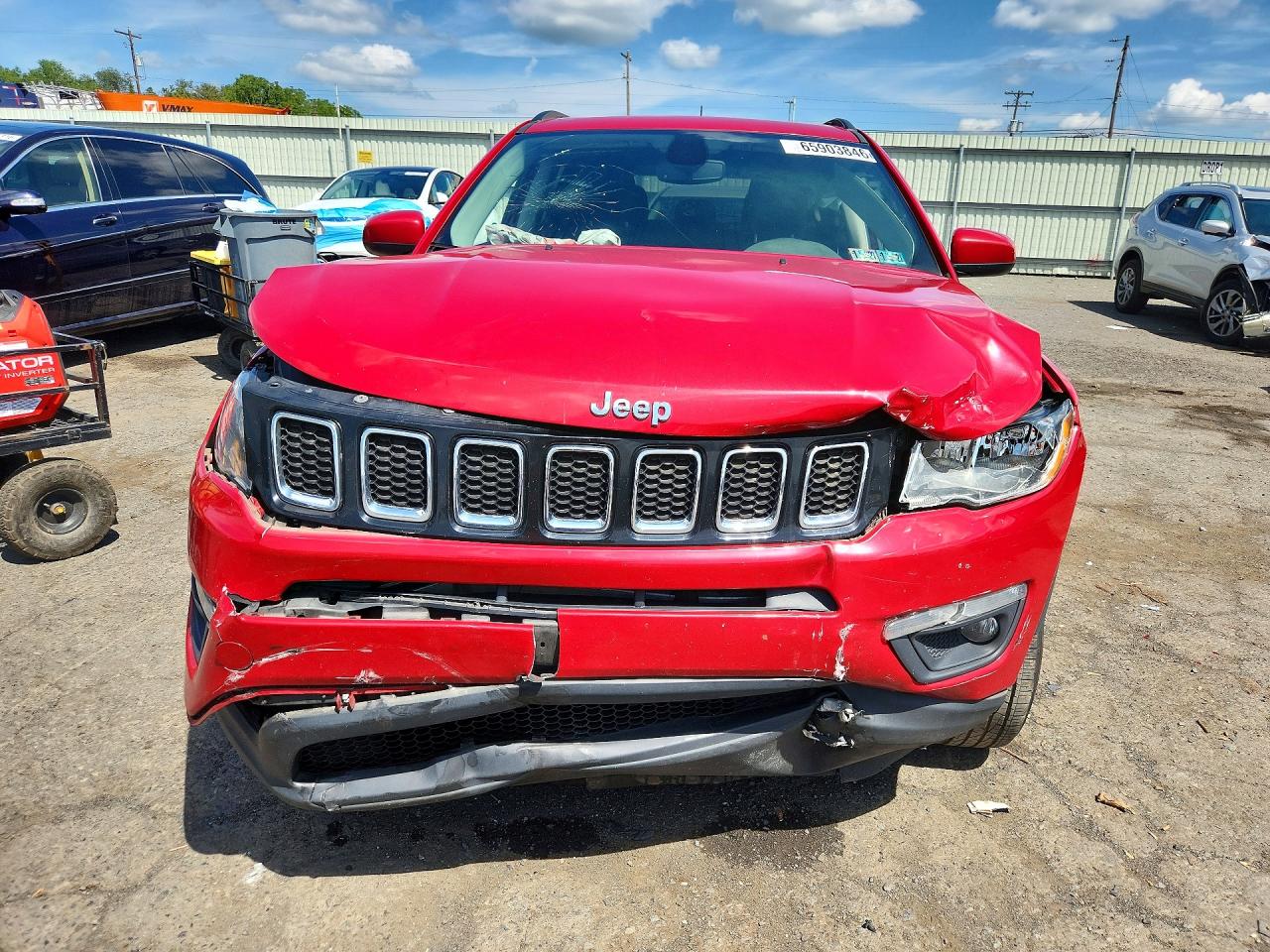 2018 Jeep Compass Latitude Red vin: 3C4NJDBB1JT455548