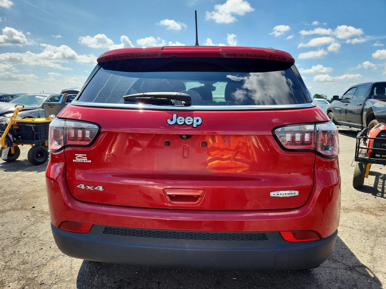 2018 Jeep Compass Latitude Red vin: 3C4NJDBB1JT455548