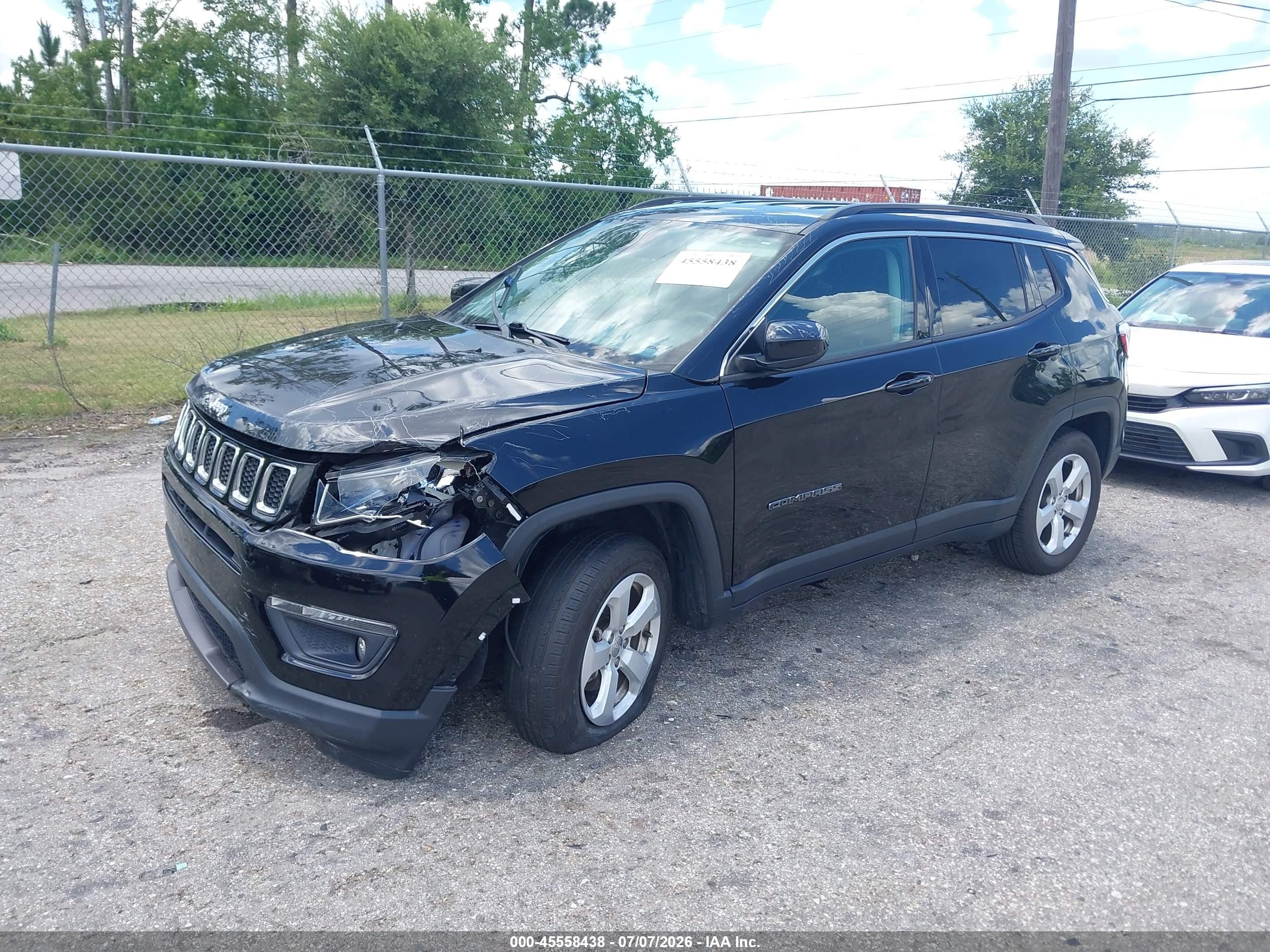 2021 Jeep Compass Latitude 4x4 Black vin: 3C4NJDBB1MT584555