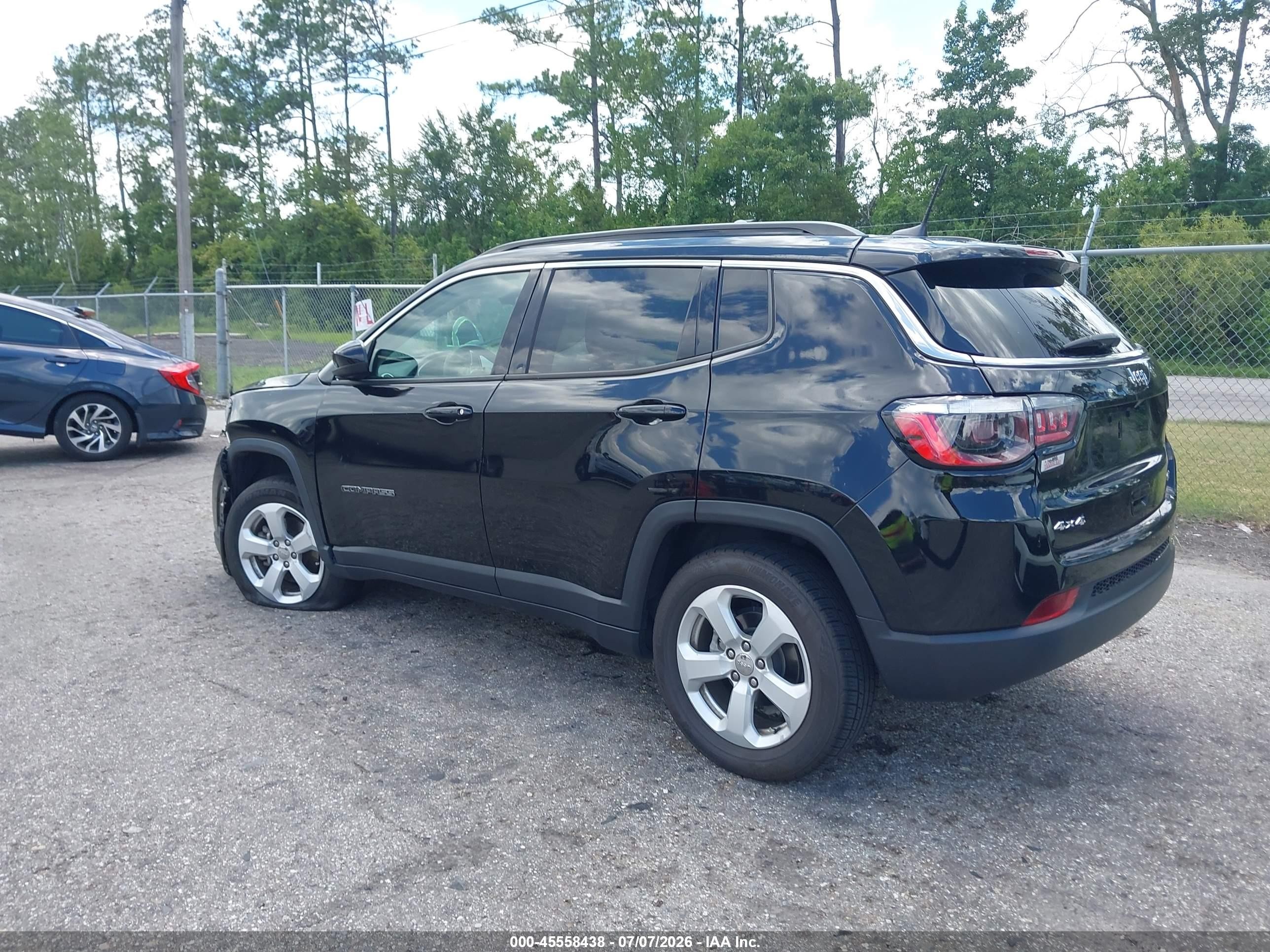 2021 Jeep Compass Latitude 4x4 Black vin: 3C4NJDBB1MT584555