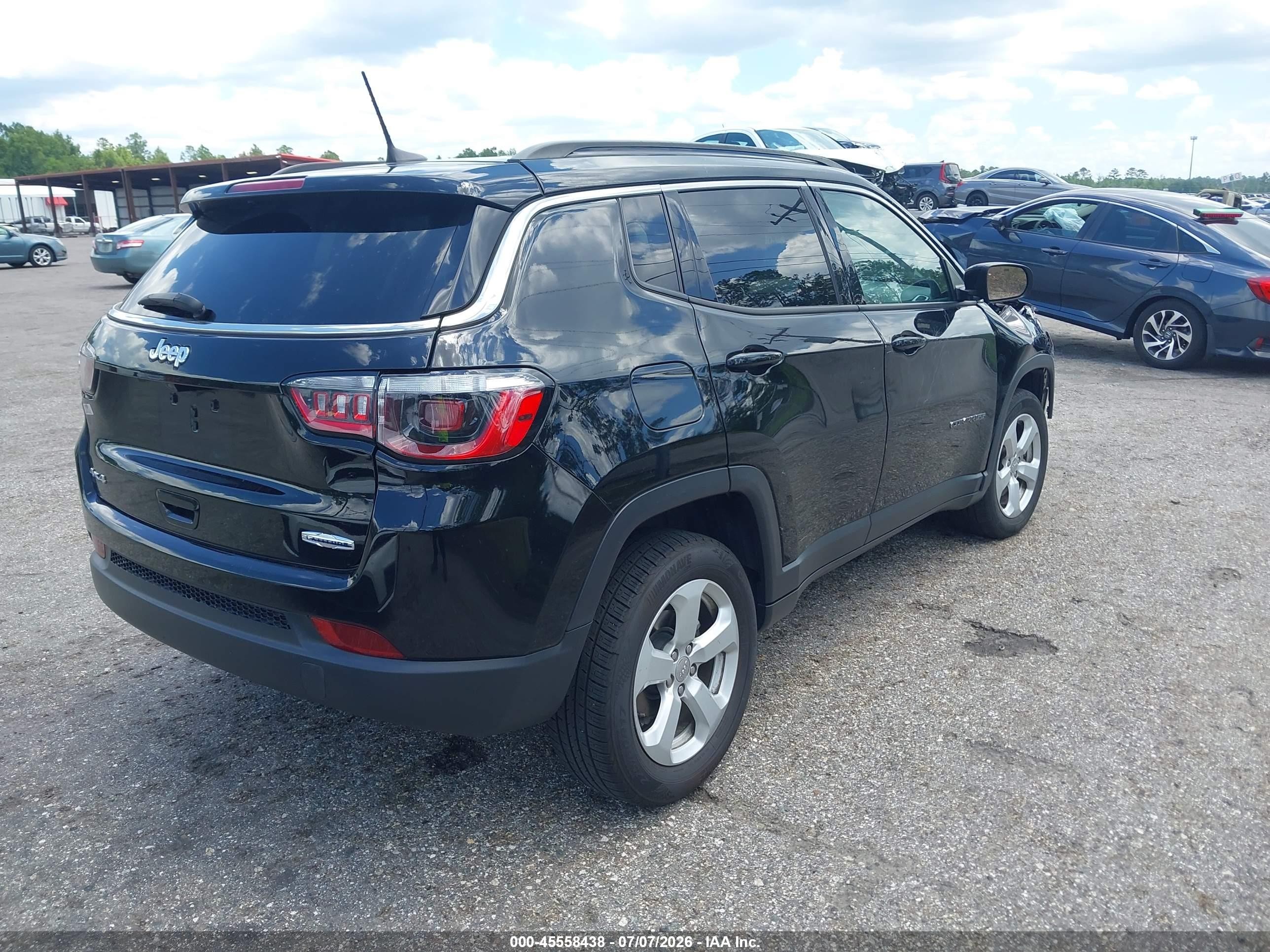 2021 Jeep Compass Latitude 4x4 Black vin: 3C4NJDBB1MT584555