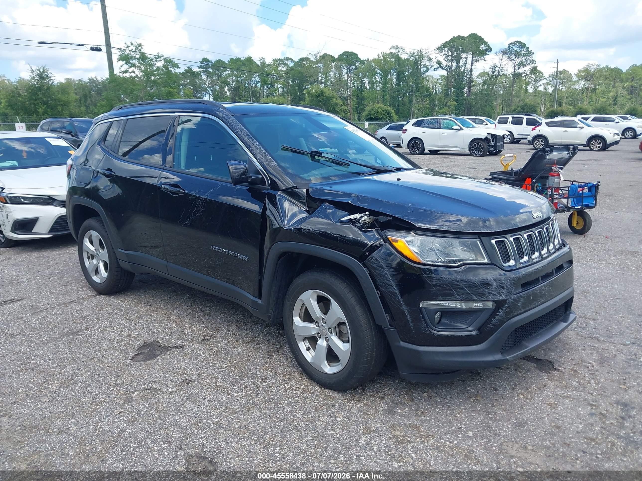 2021 Jeep Compass Latitude 4x4 Black vin: 3C4NJDBB1MT584555