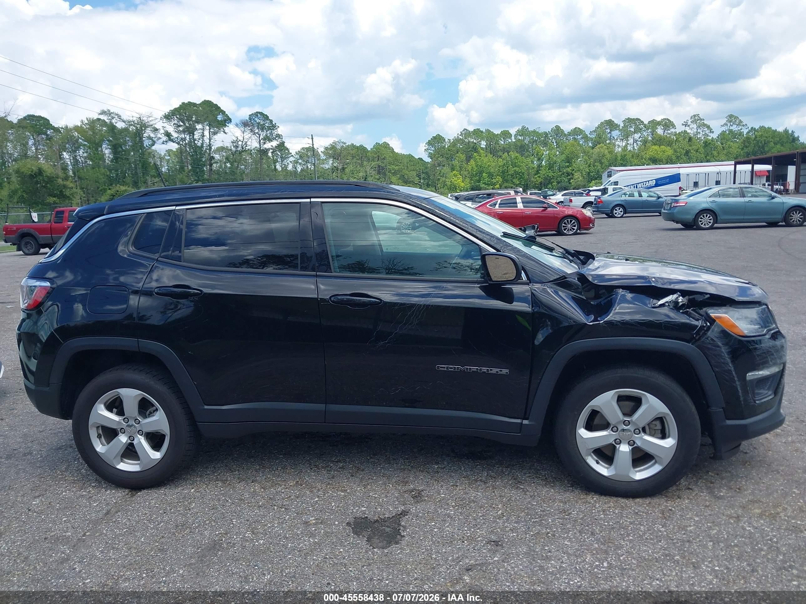 2021 Jeep Compass Latitude 4x4 Black vin: 3C4NJDBB1MT584555