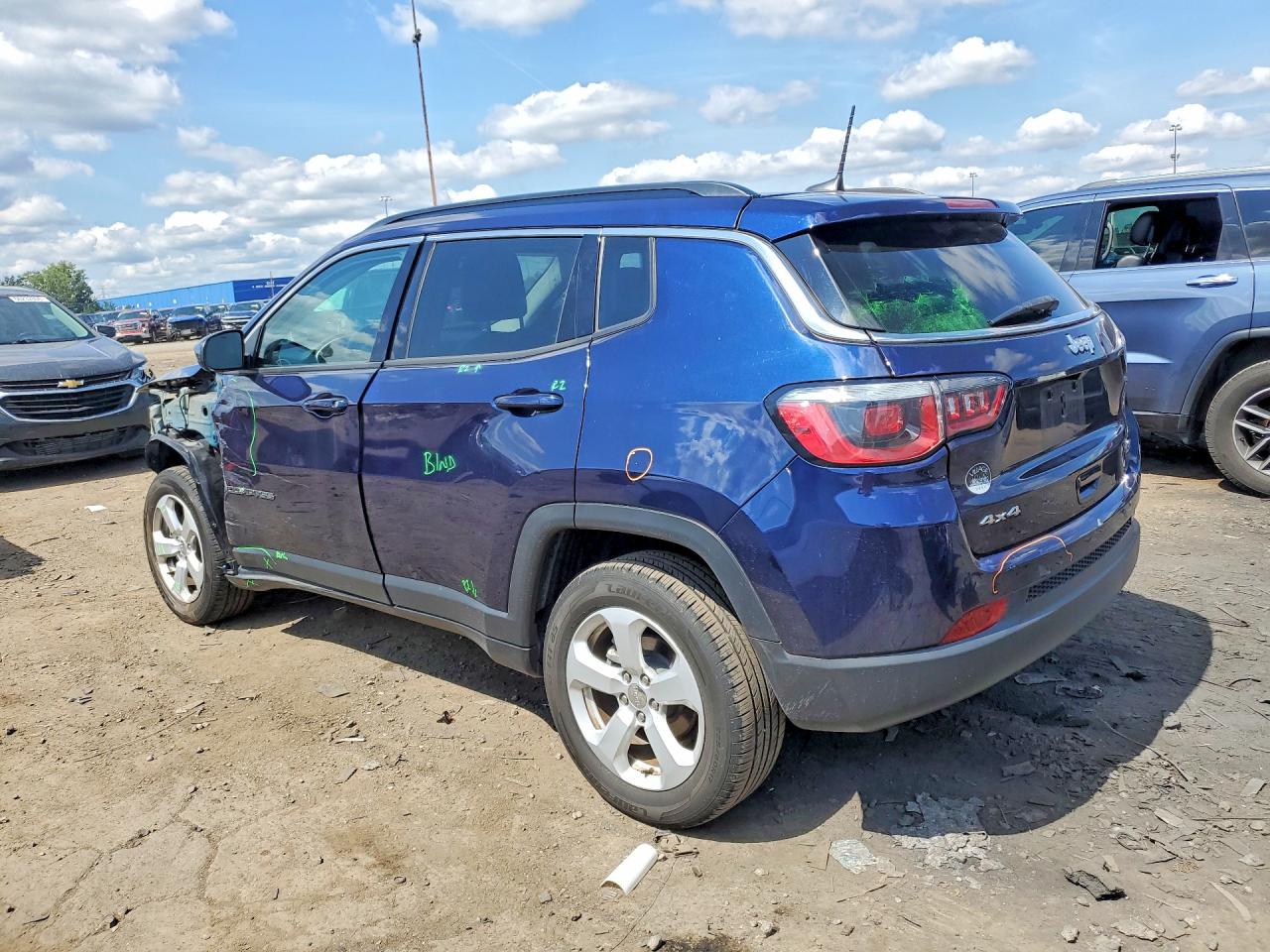 2020 Jeep Compass Latitude Синий vin: 3C4NJDBB5LT153974
