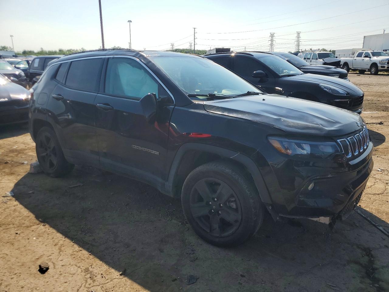 2022 Jeep Compass Latitude Black vin: 3C4NJDBB6NT216714