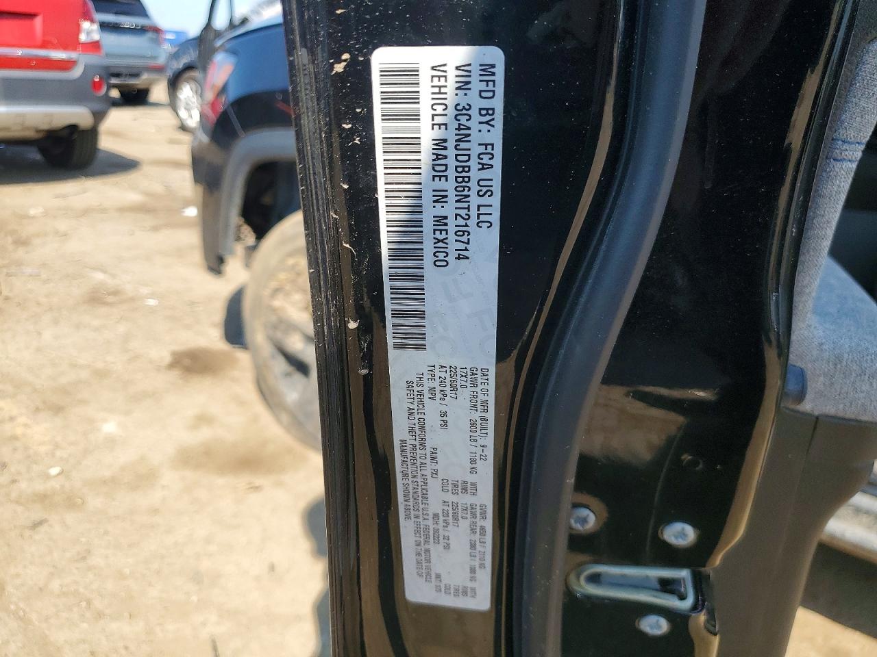 2022 Jeep Compass Latitude Black vin: 3C4NJDBB6NT216714