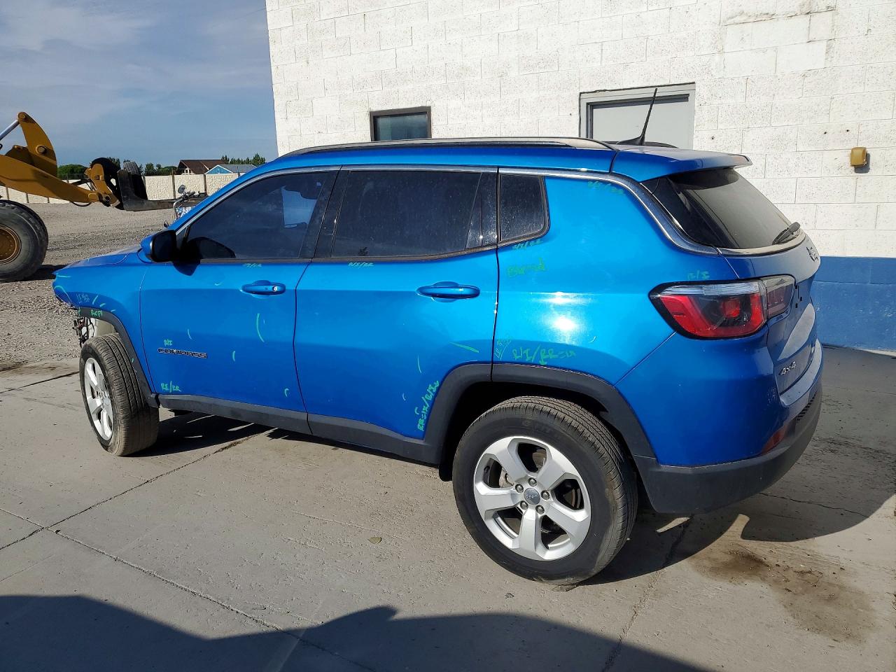 2019 Jeep Compass Latitude Синий vin: 3C4NJDBB7KT781419