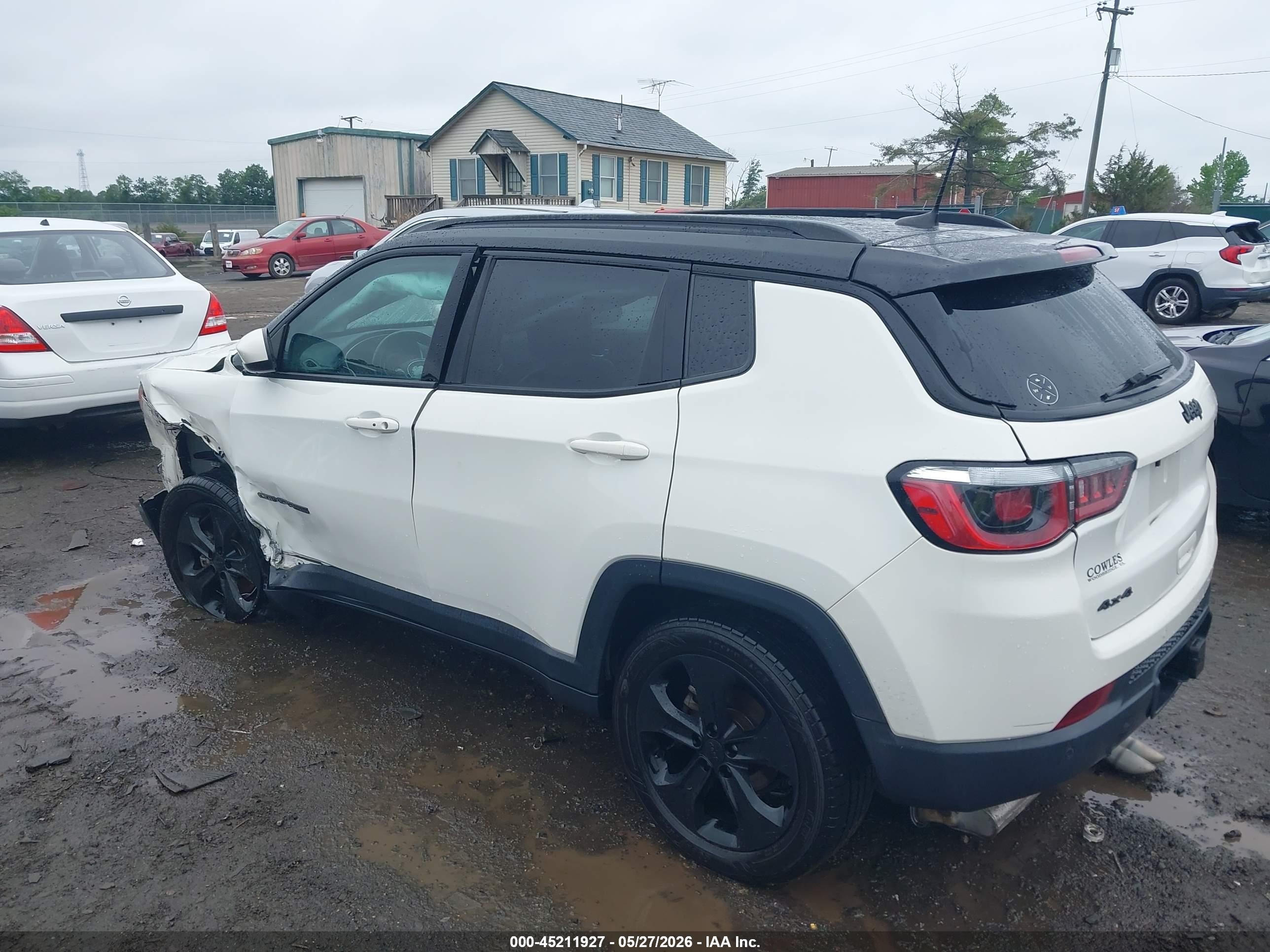 2020 Jeep Compass Altitude 4x4 White vin: 3C4NJDBB7LT116702