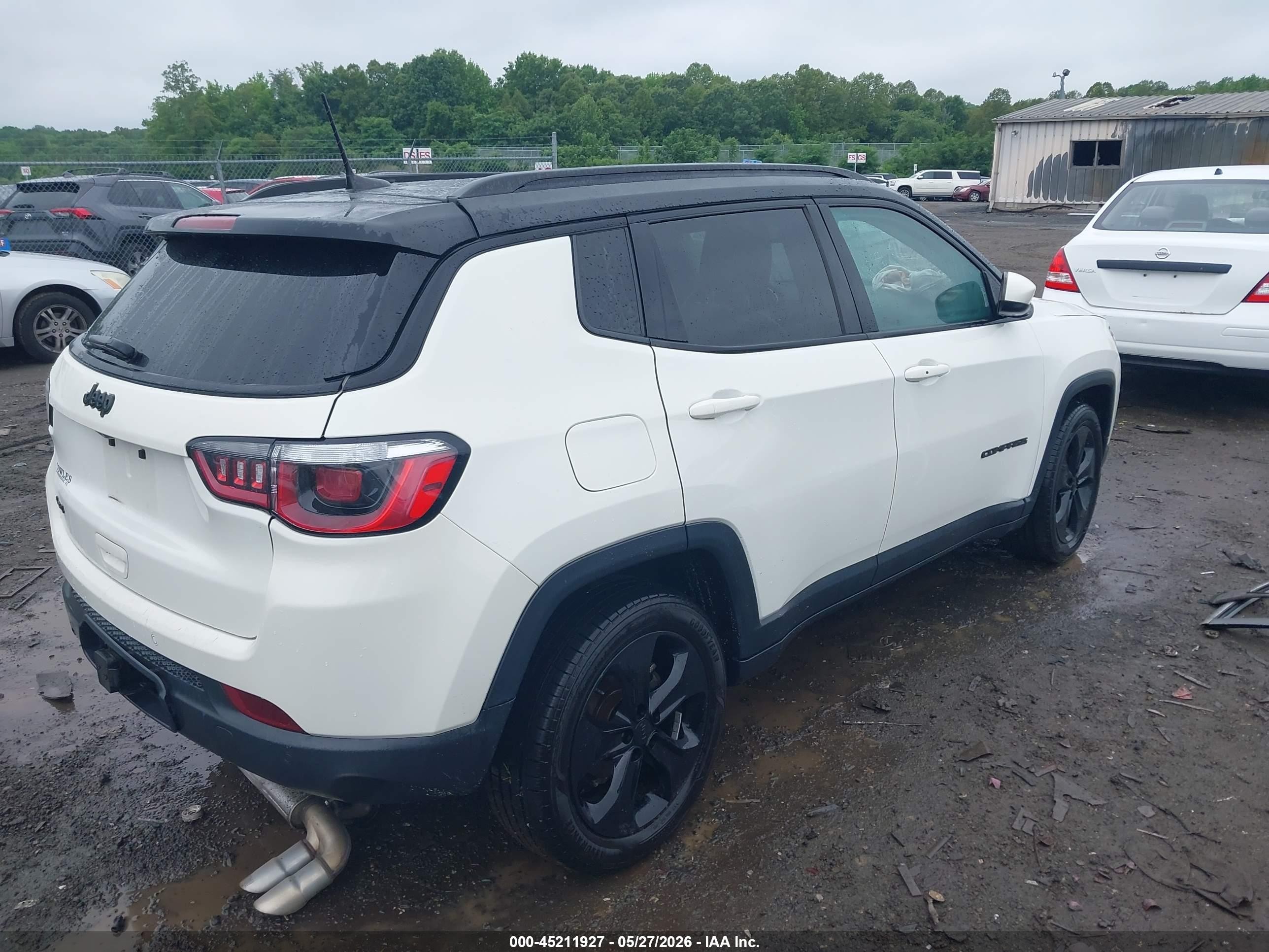 2020 Jeep Compass Altitude 4x4 White vin: 3C4NJDBB7LT116702