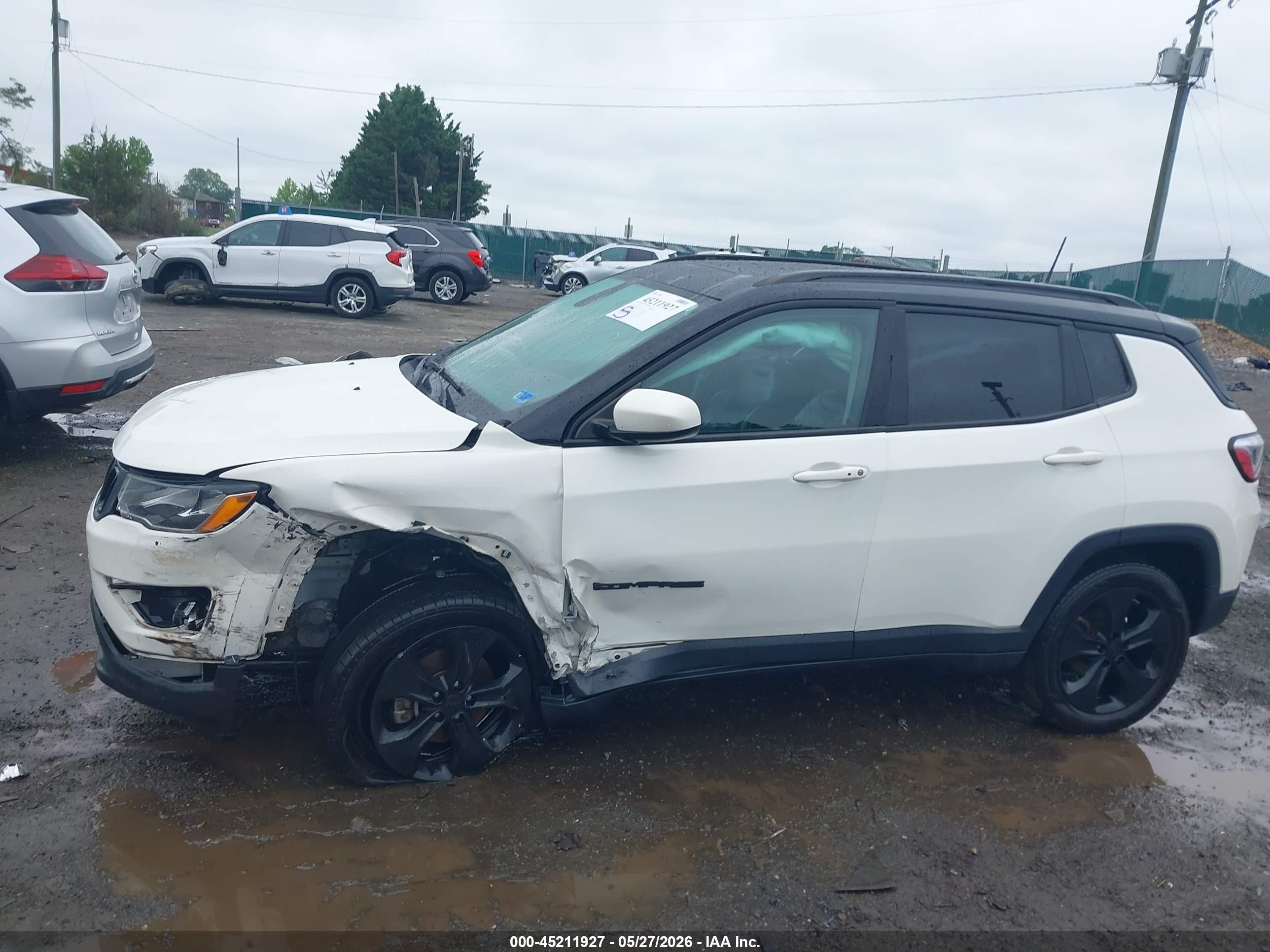 2020 Jeep Compass Altitude 4x4 White vin: 3C4NJDBB7LT116702