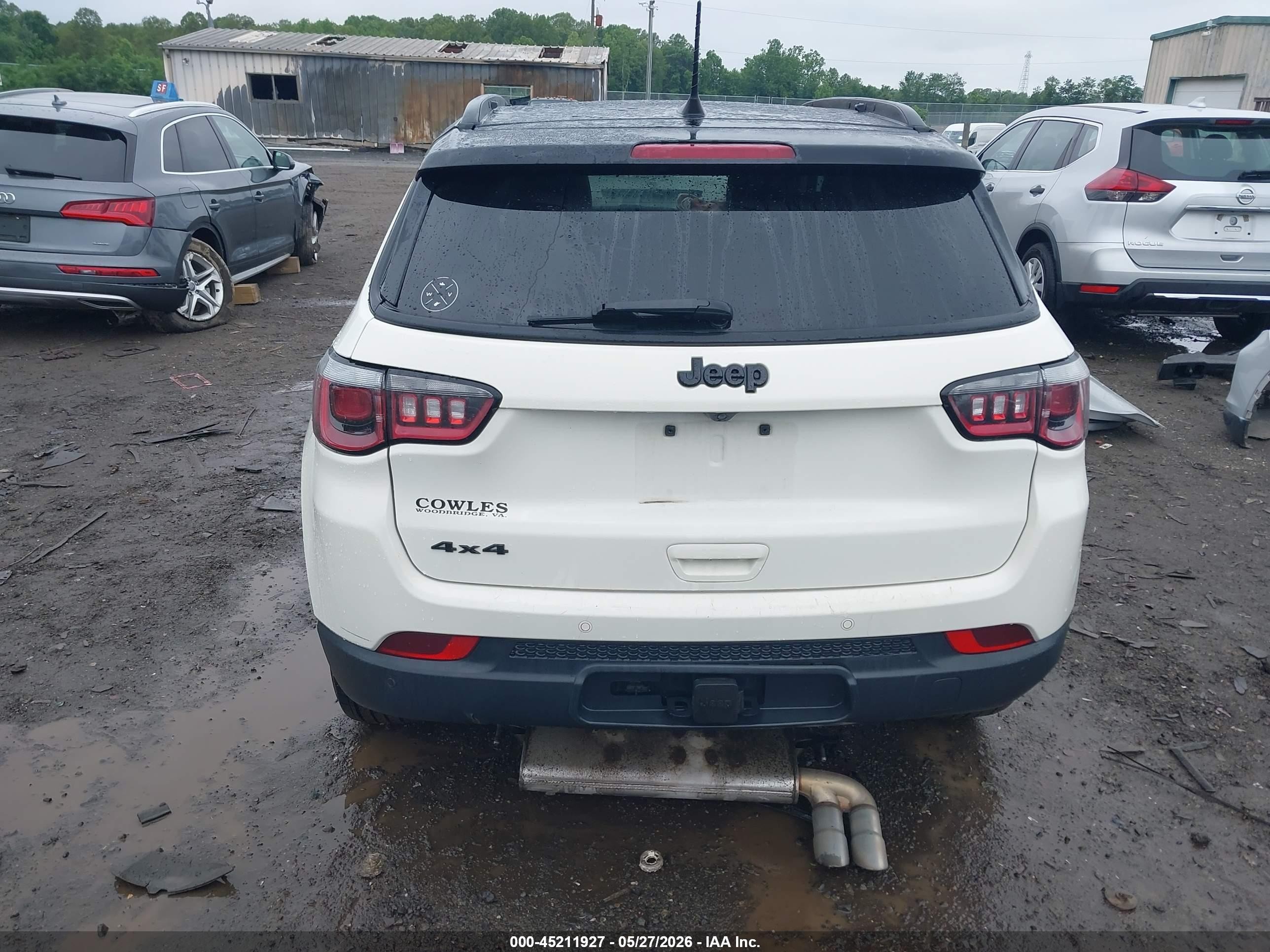 2020 Jeep Compass Altitude 4x4 White vin: 3C4NJDBB7LT116702