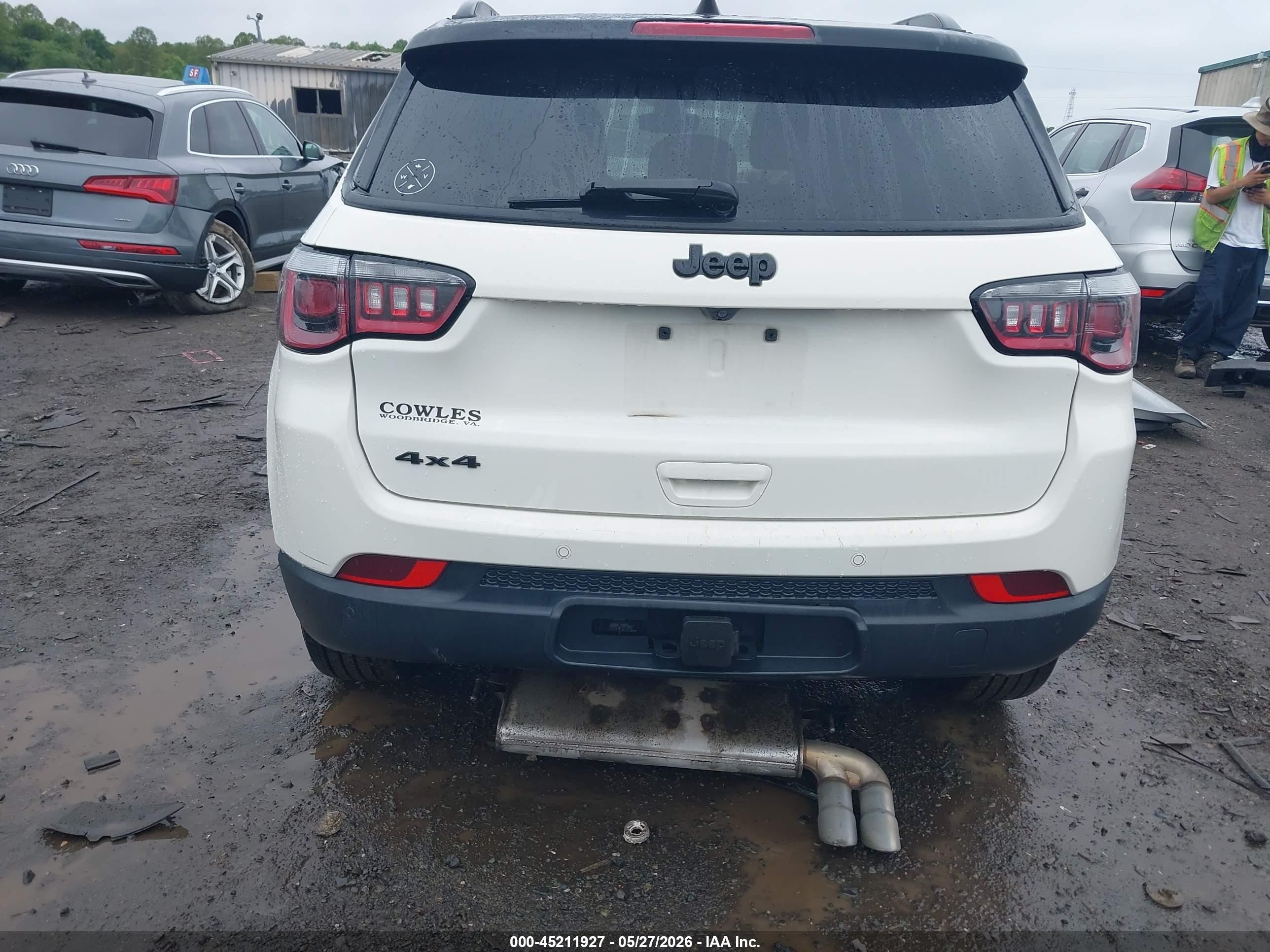 2020 Jeep Compass Altitude 4x4 White vin: 3C4NJDBB7LT116702