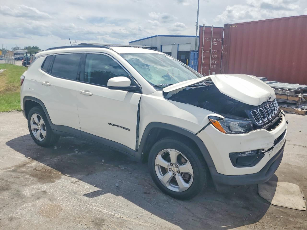 2021 Jeep Compass Latitude White vin: 3C4NJDBB8MT544005