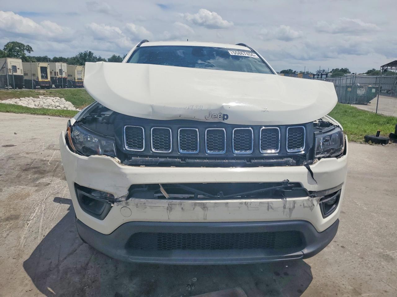 2021 Jeep Compass Latitude White vin: 3C4NJDBB8MT544005