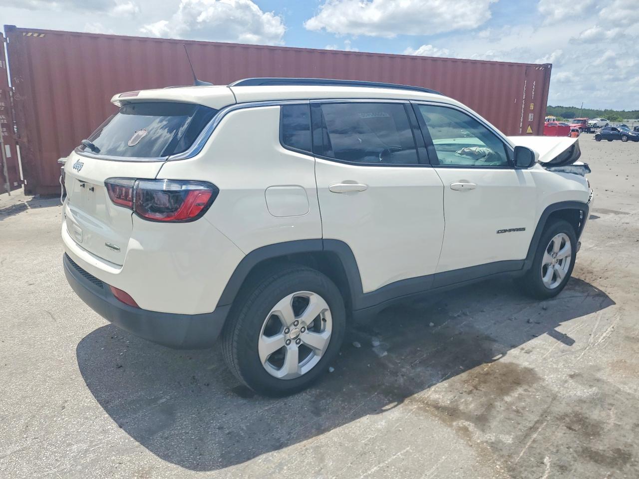 2021 Jeep Compass Latitude White vin: 3C4NJDBB8MT544005