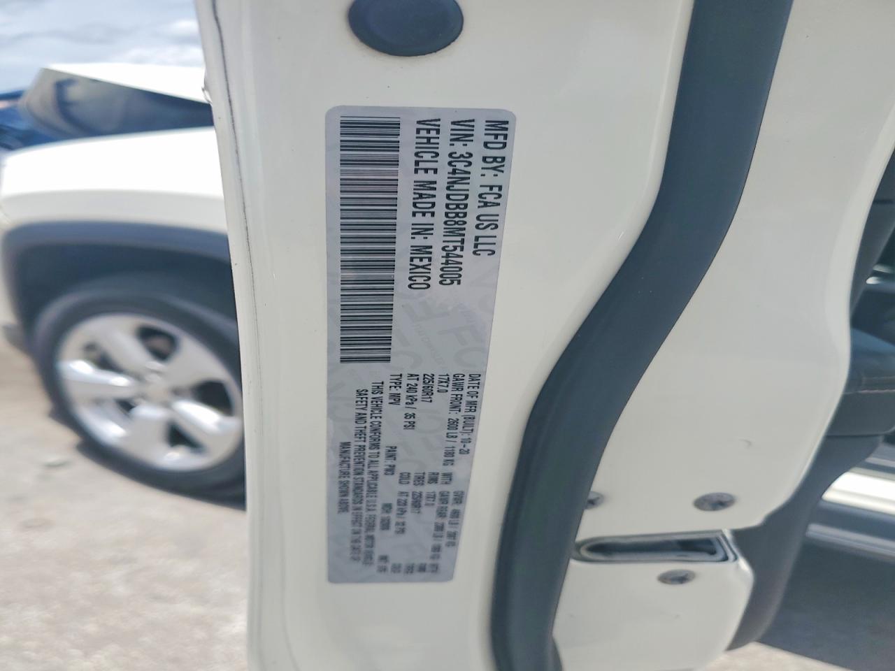 2021 Jeep Compass Latitude White vin: 3C4NJDBB8MT544005