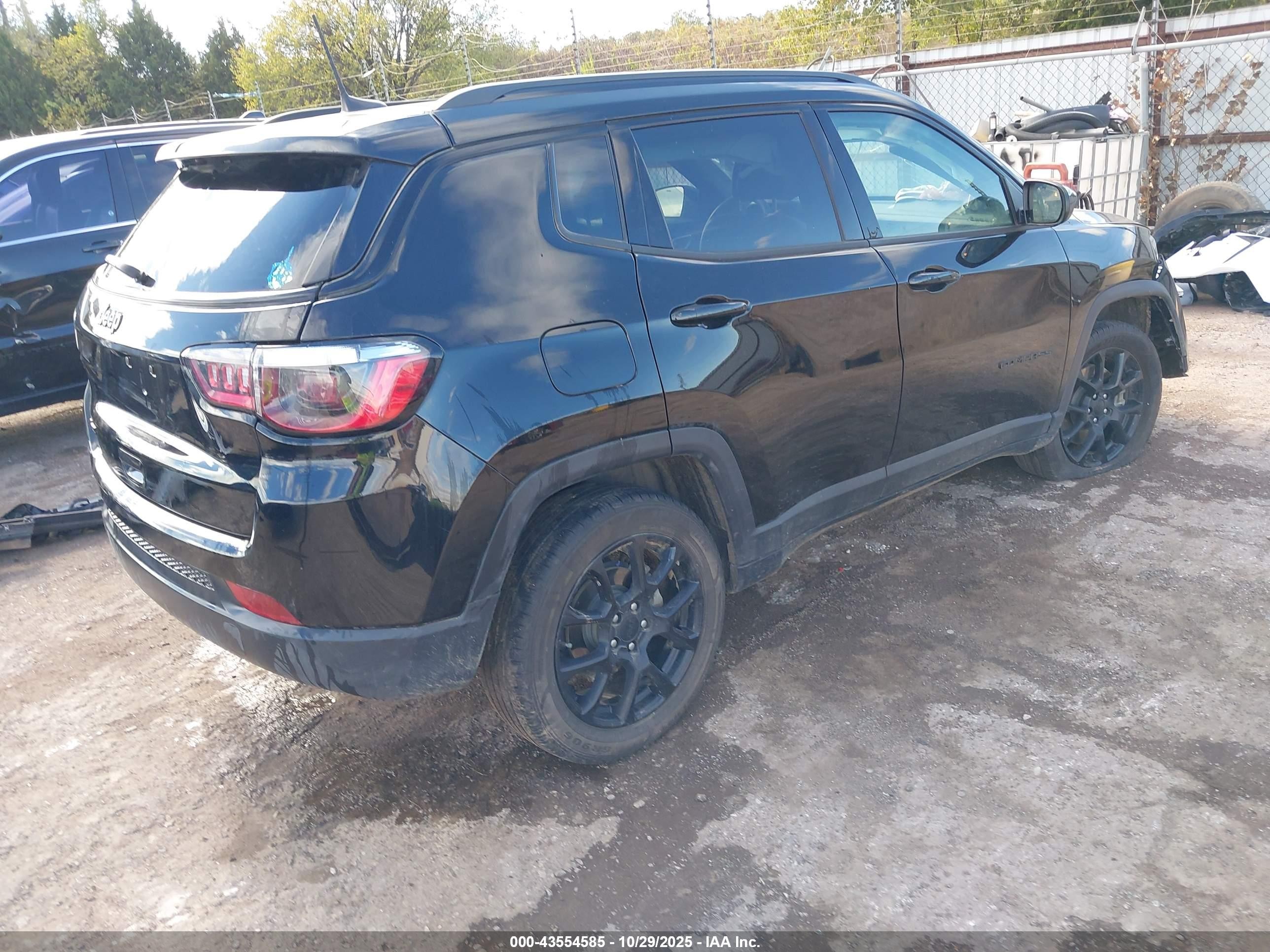 2023 Jeep Compass Altitude 4x4 Black vin: 3C4NJDBN1PT547696