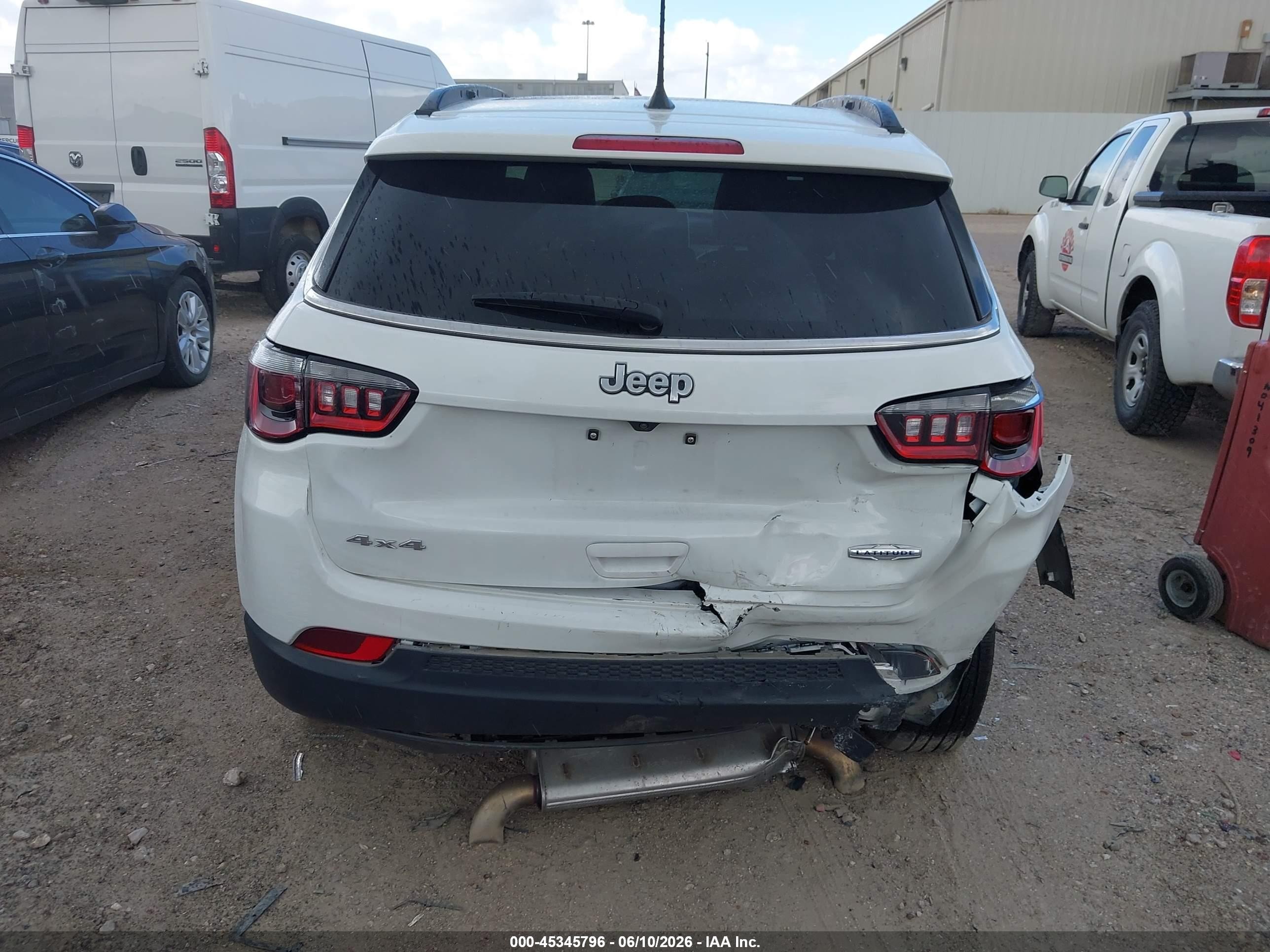 2025 Jeep Compass Latitude 4x4 White vin: 3C4NJDBN5ST547421