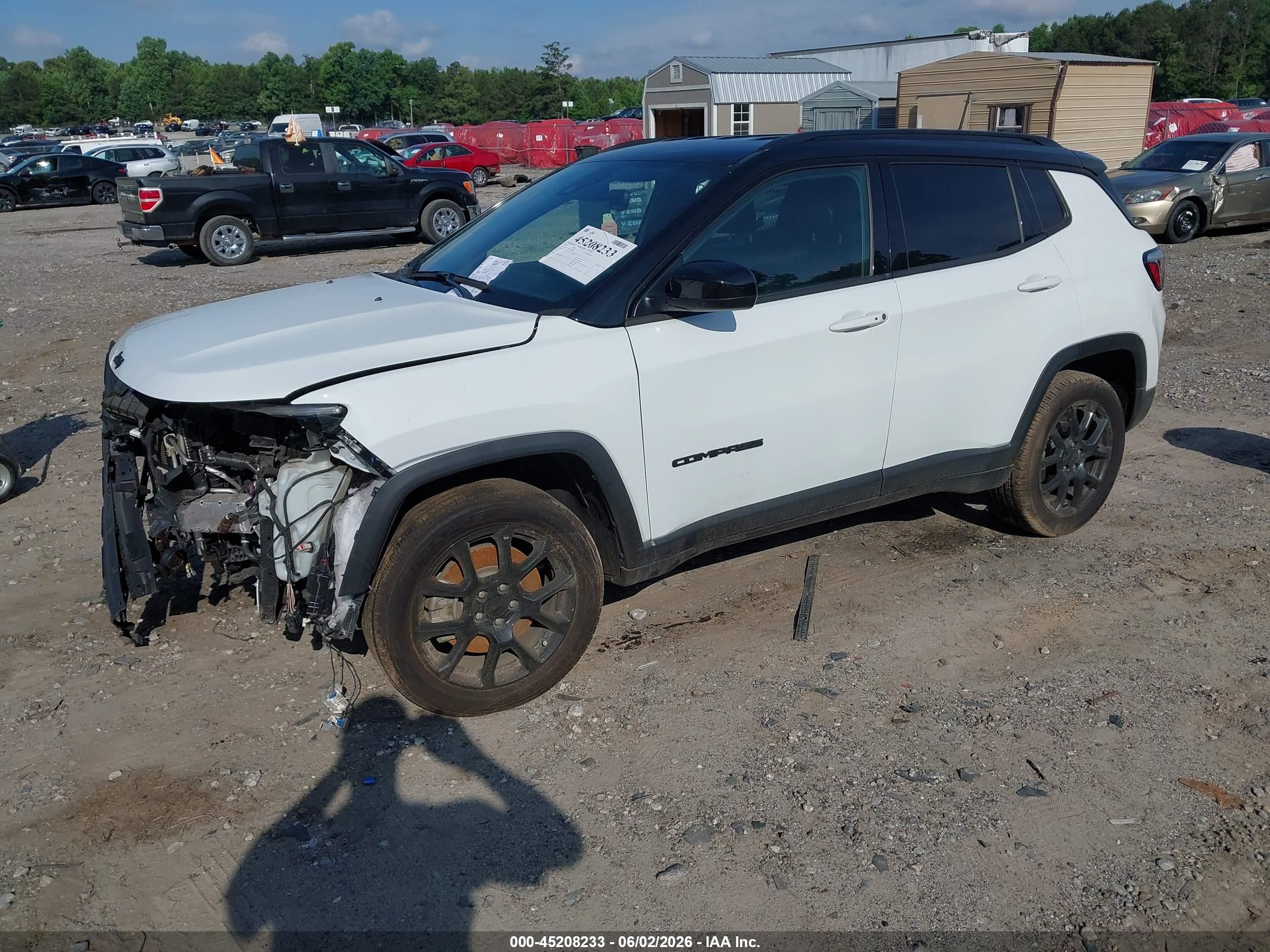 2023 Jeep Compass Altitude 4x4 White vin: 3C4NJDBN9PT539829