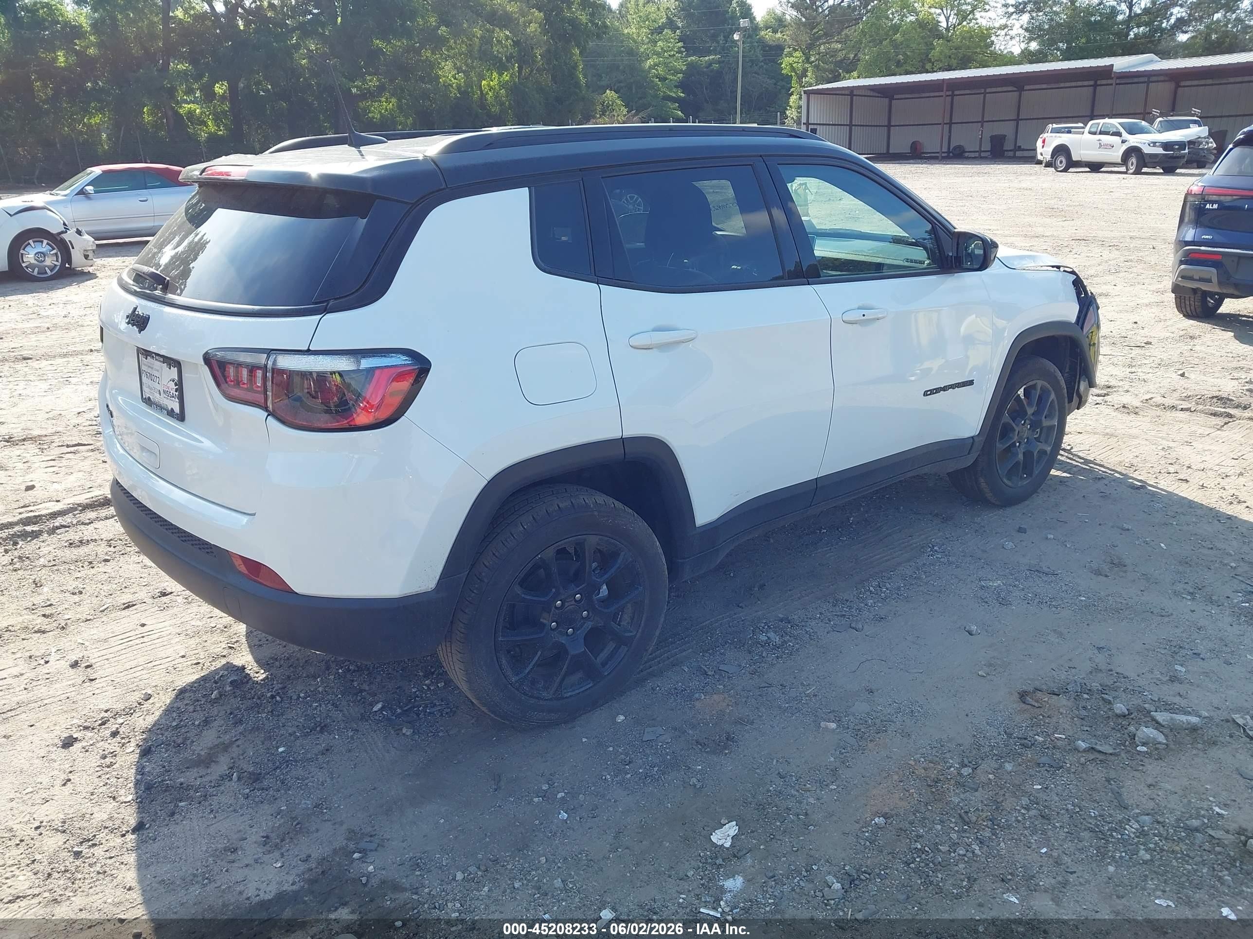 2023 Jeep Compass Altitude 4x4 White vin: 3C4NJDBN9PT539829
