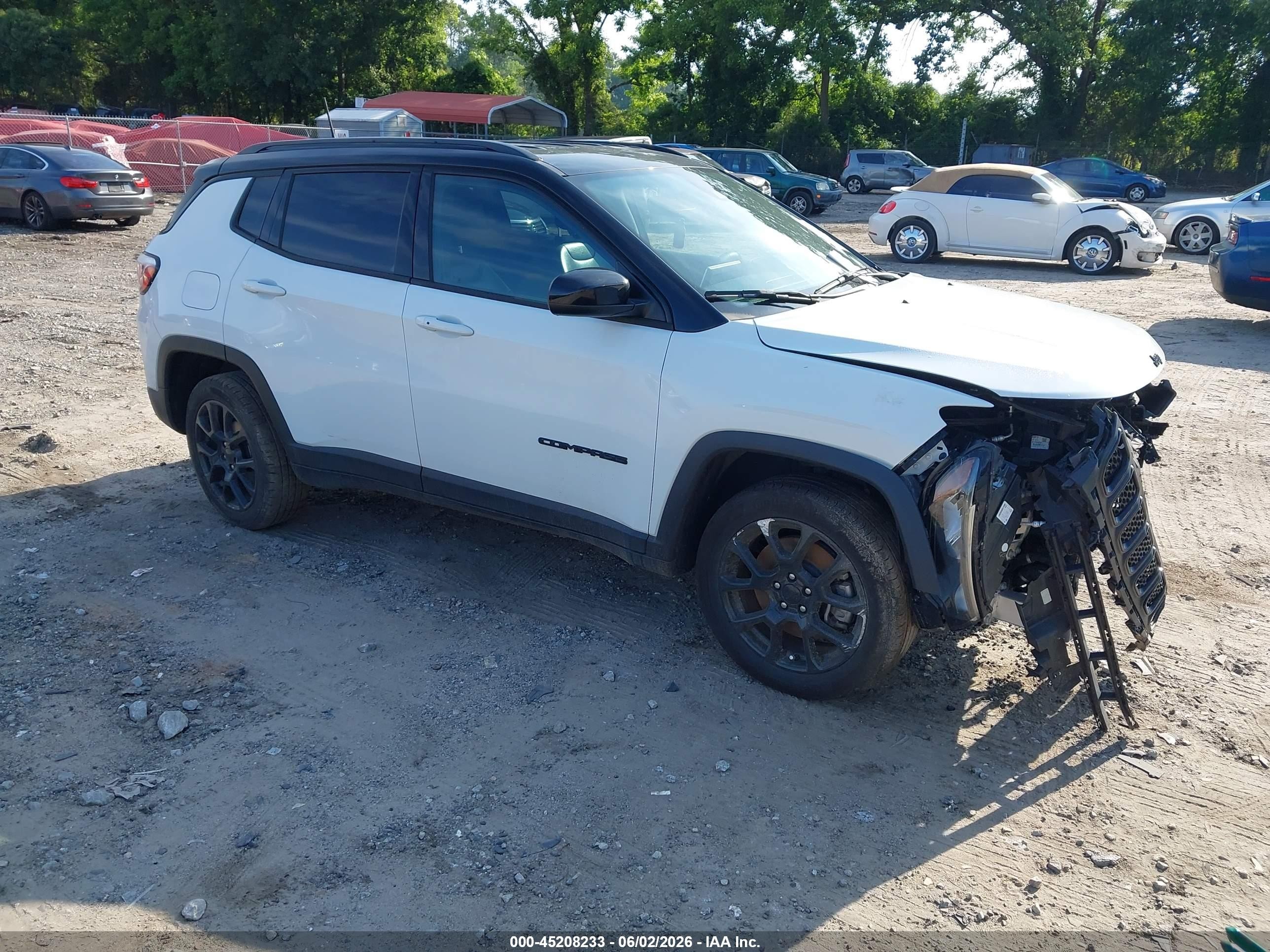 2023 Jeep Compass Altitude 4x4 White vin: 3C4NJDBN9PT539829