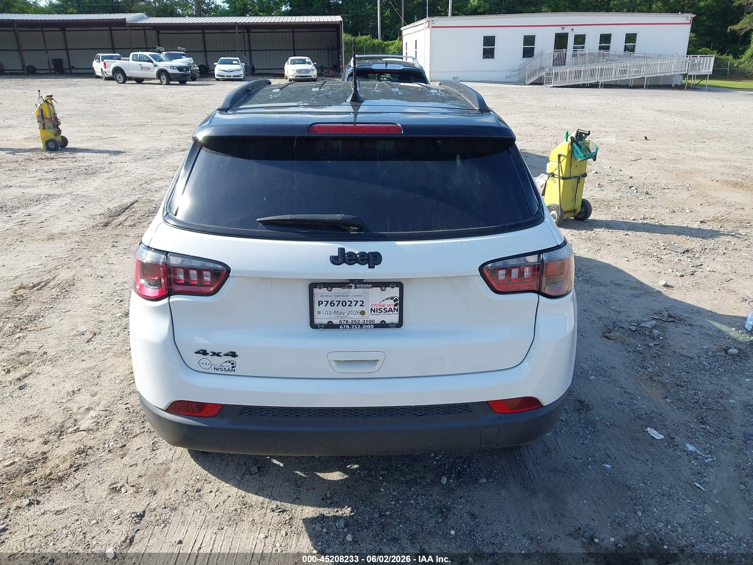 2023 Jeep Compass Altitude 4x4 White vin: 3C4NJDBN9PT539829