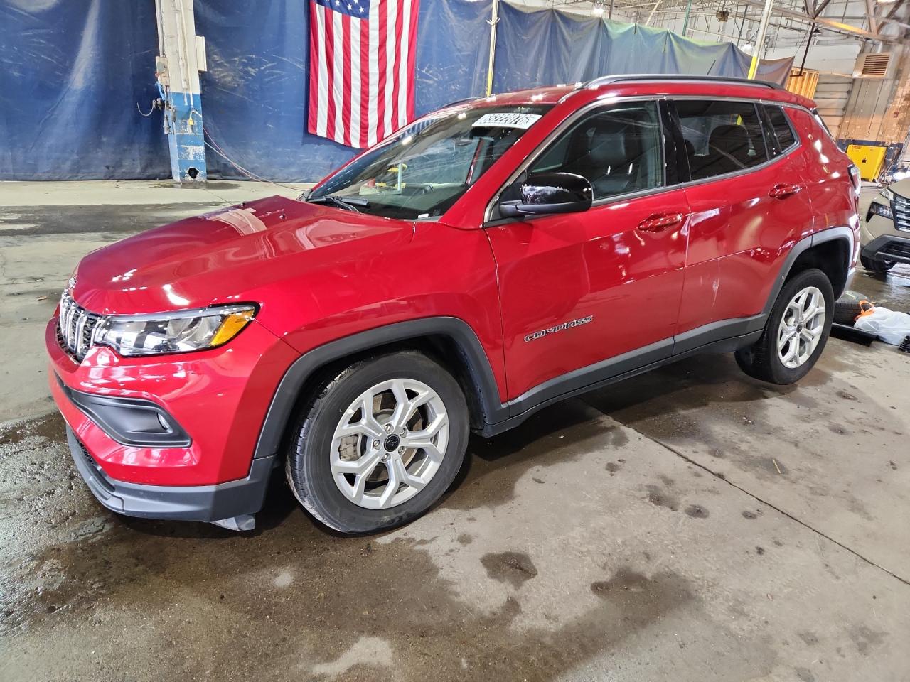2025 Jeep Compass Latitude Red vin: 3C4NJDBN9ST620497 Damage: Left Front Fender, Dent(S) W/ Paint Dmg, 2 To 3 Inches