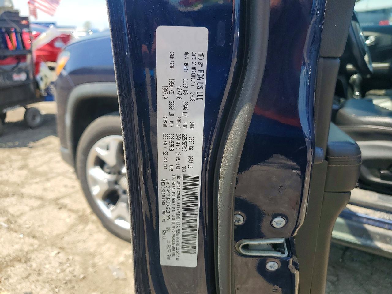 2018 Jeep Compass Limited Синий vin: 3C4NJDCB0JT349283