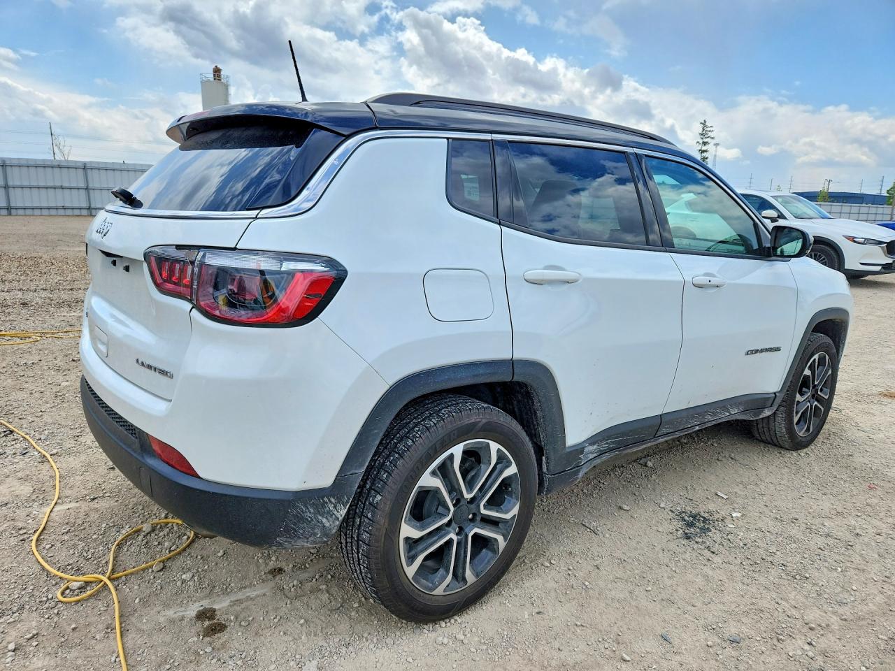 2022 Jeep Compass White vin: 3C4NJDCB0NT199343