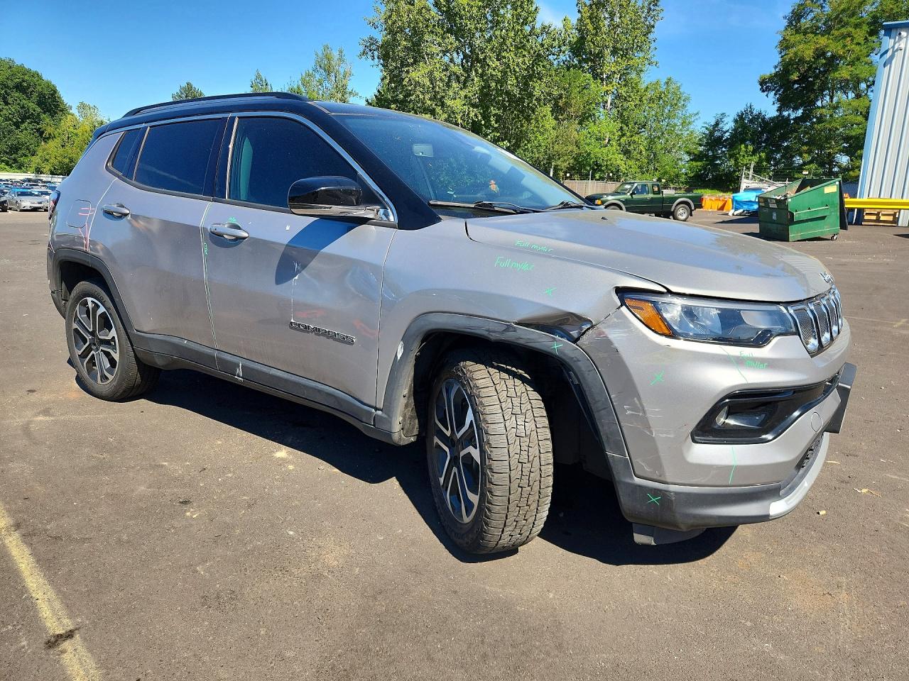 2022 Jeep Compass Limited Silver vin: 3C4NJDCB3NT154686