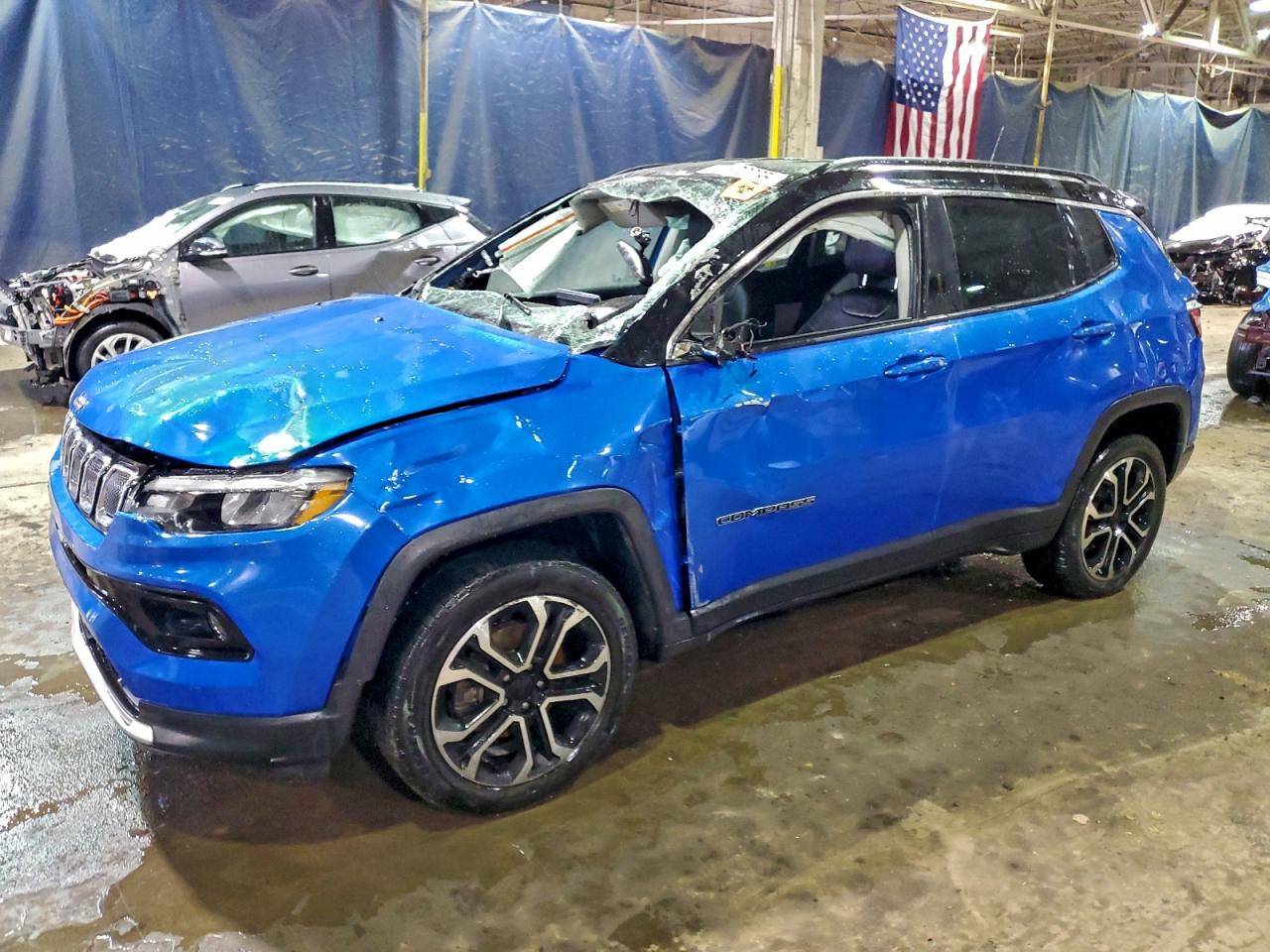 2022 Jeep Compass Limited Blue vin: 3C4NJDCB3NT182150