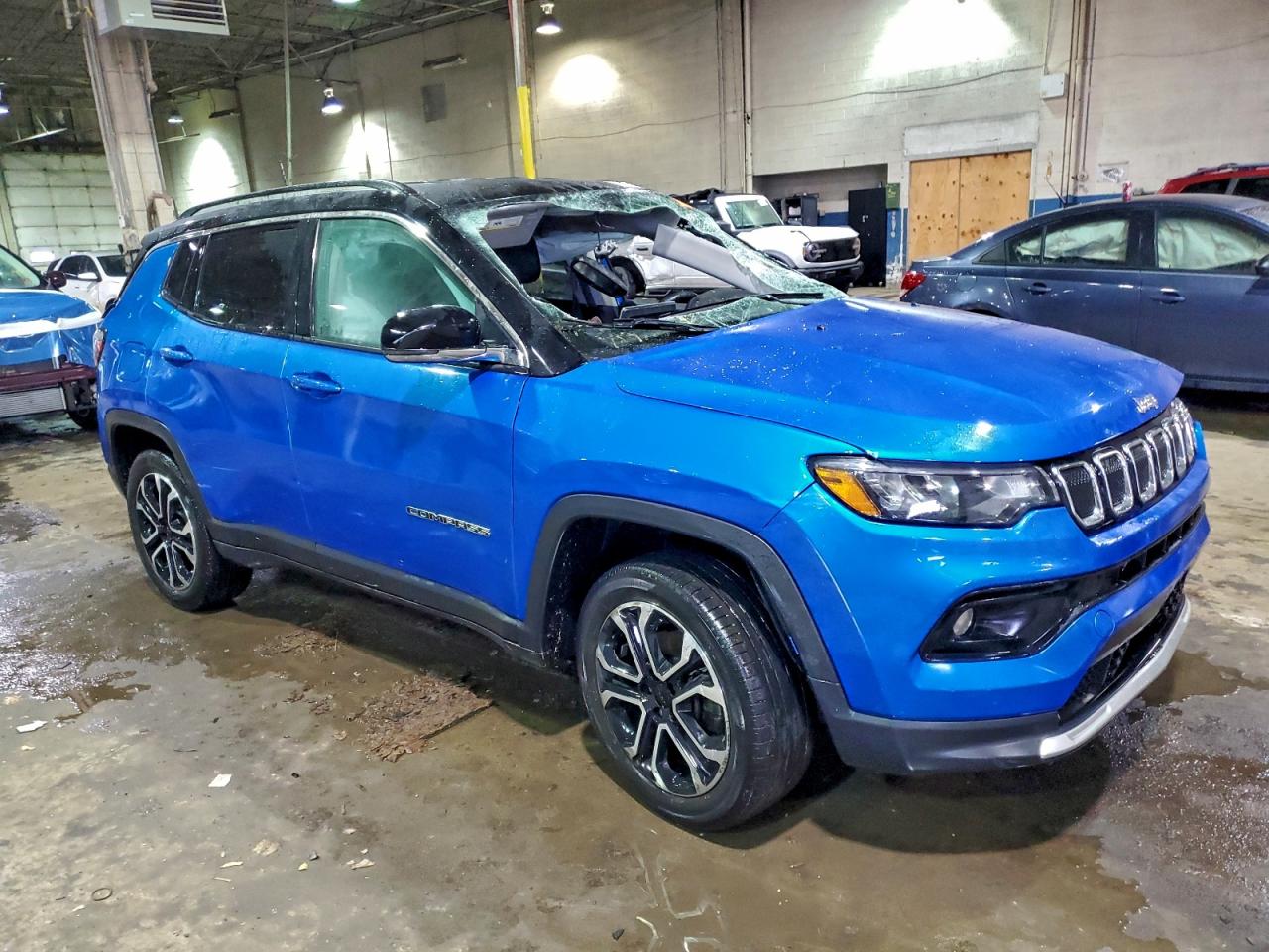 2022 Jeep Compass Limited Blue vin: 3C4NJDCB3NT182150