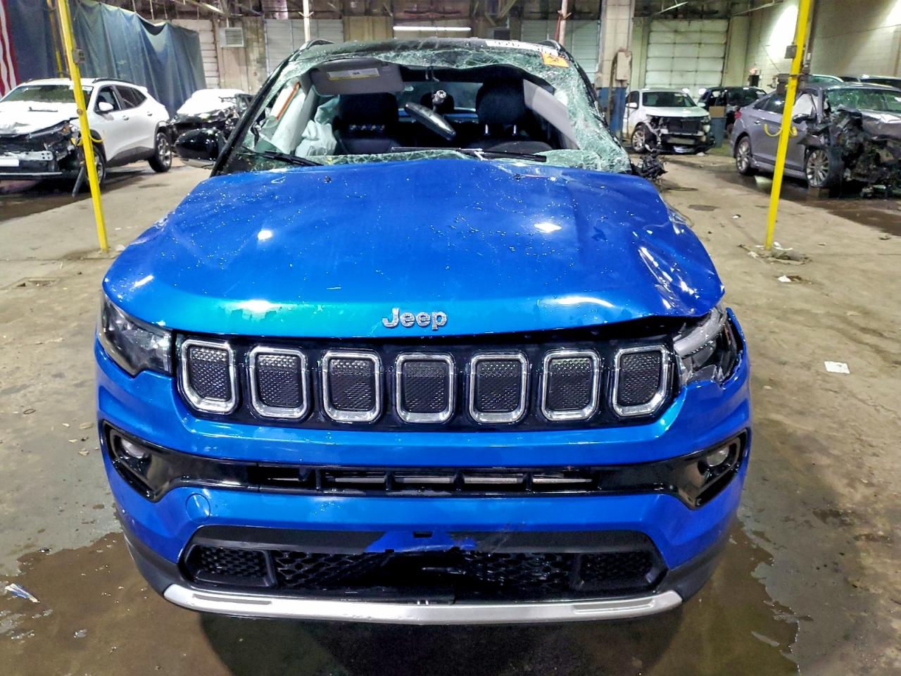 2022 Jeep Compass Limited Blue vin: 3C4NJDCB3NT182150