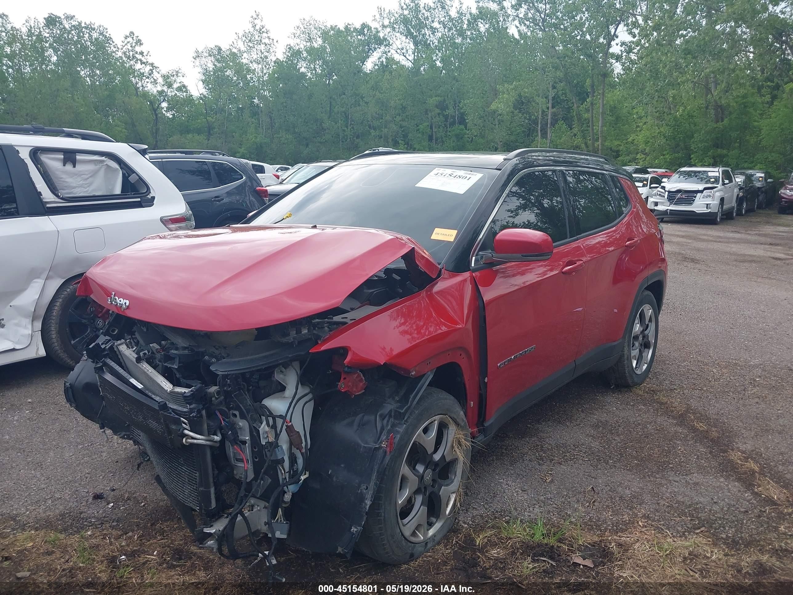 2018 Jeep Compass Limited 4x4 Red vin: 3C4NJDCB4JT153363