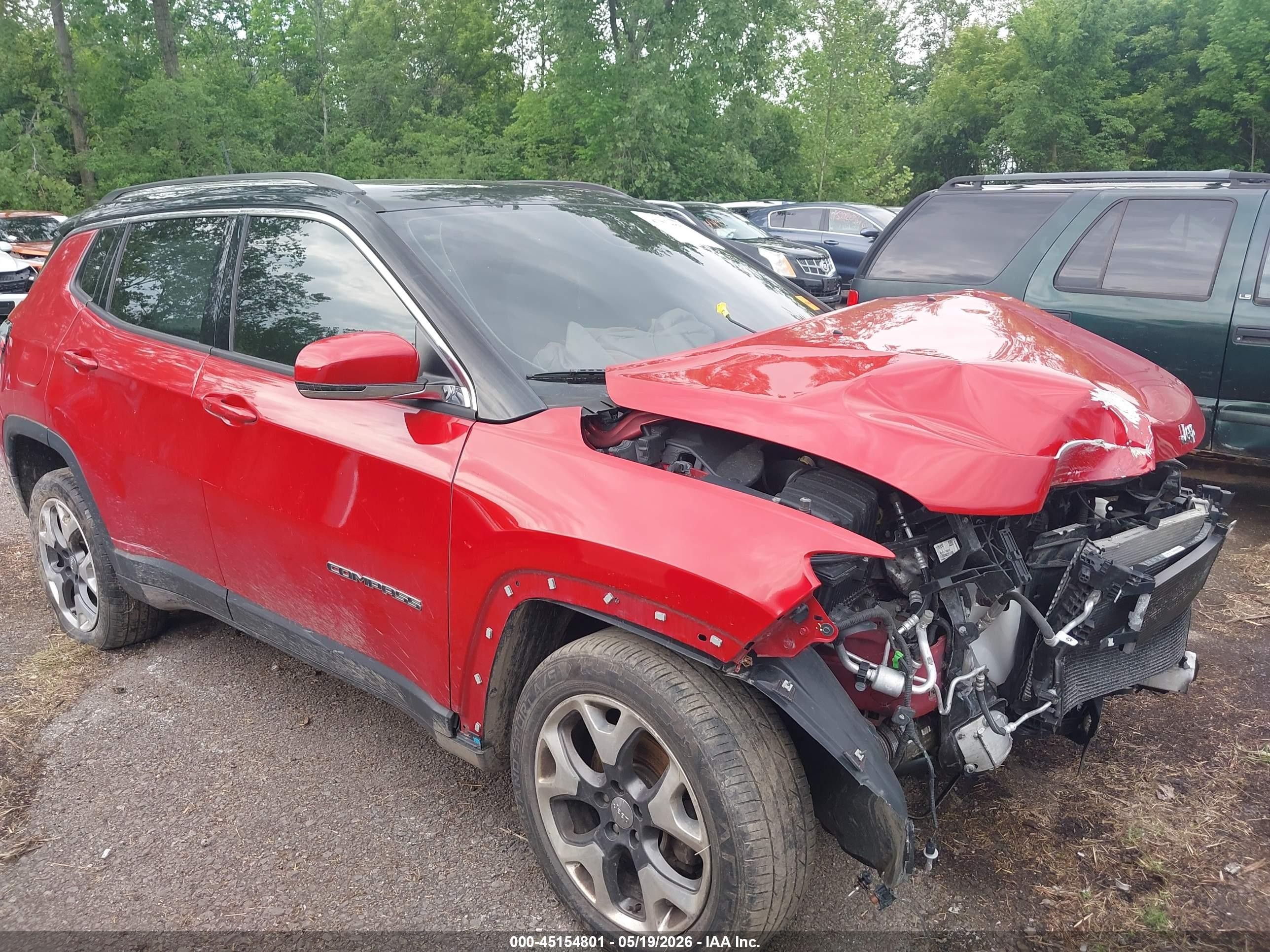 2018 Jeep Compass Limited 4x4 Red vin: 3C4NJDCB4JT153363
