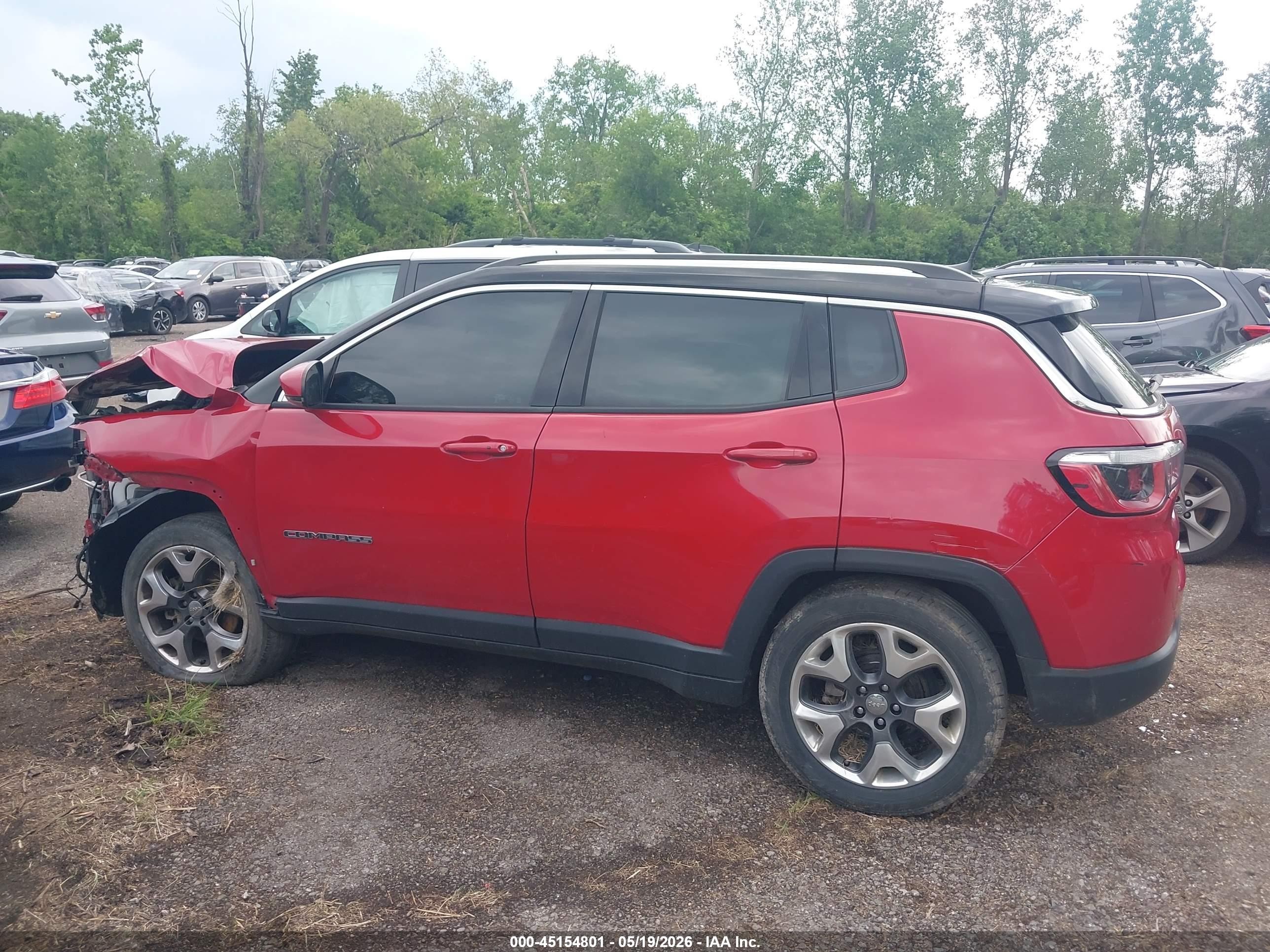 2018 Jeep Compass Limited 4x4 Red vin: 3C4NJDCB4JT153363