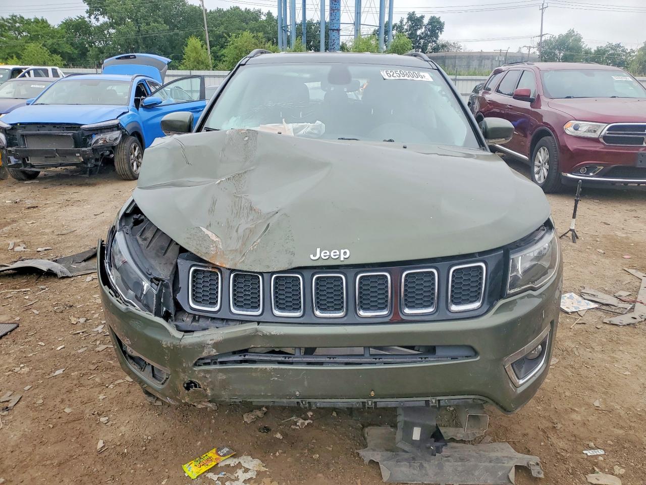 2018 Jeep Compass Limited Green vin: 3C4NJDCB4JT398048