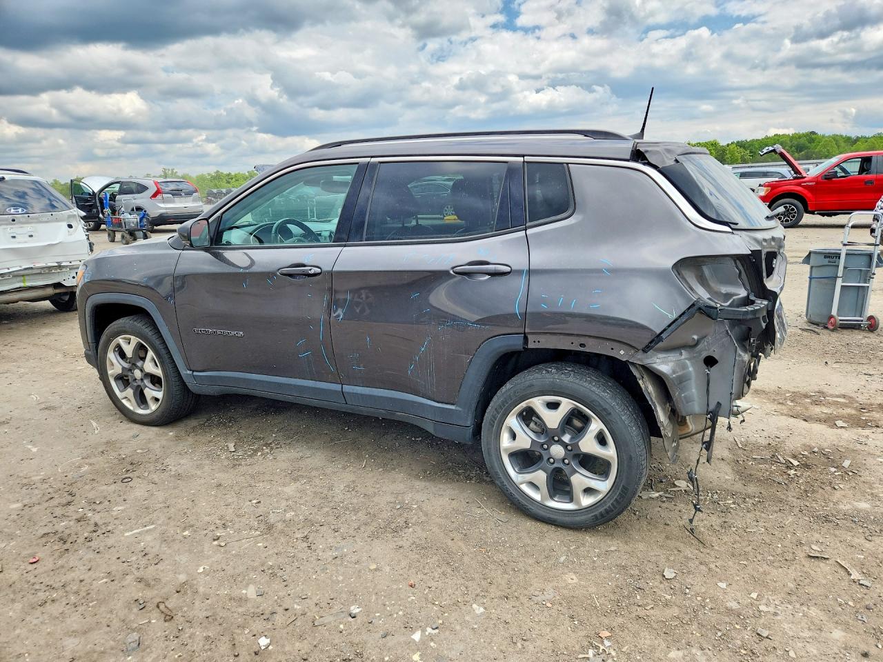 2019 Jeep Compass Limited Gray vin: 3C4NJDCB4KT619147