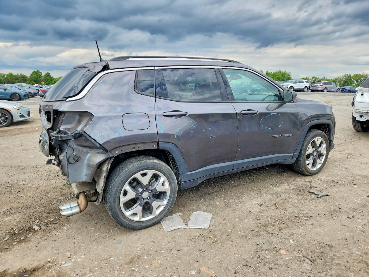 2019 Jeep Compass Limited Gray vin: 3C4NJDCB4KT619147