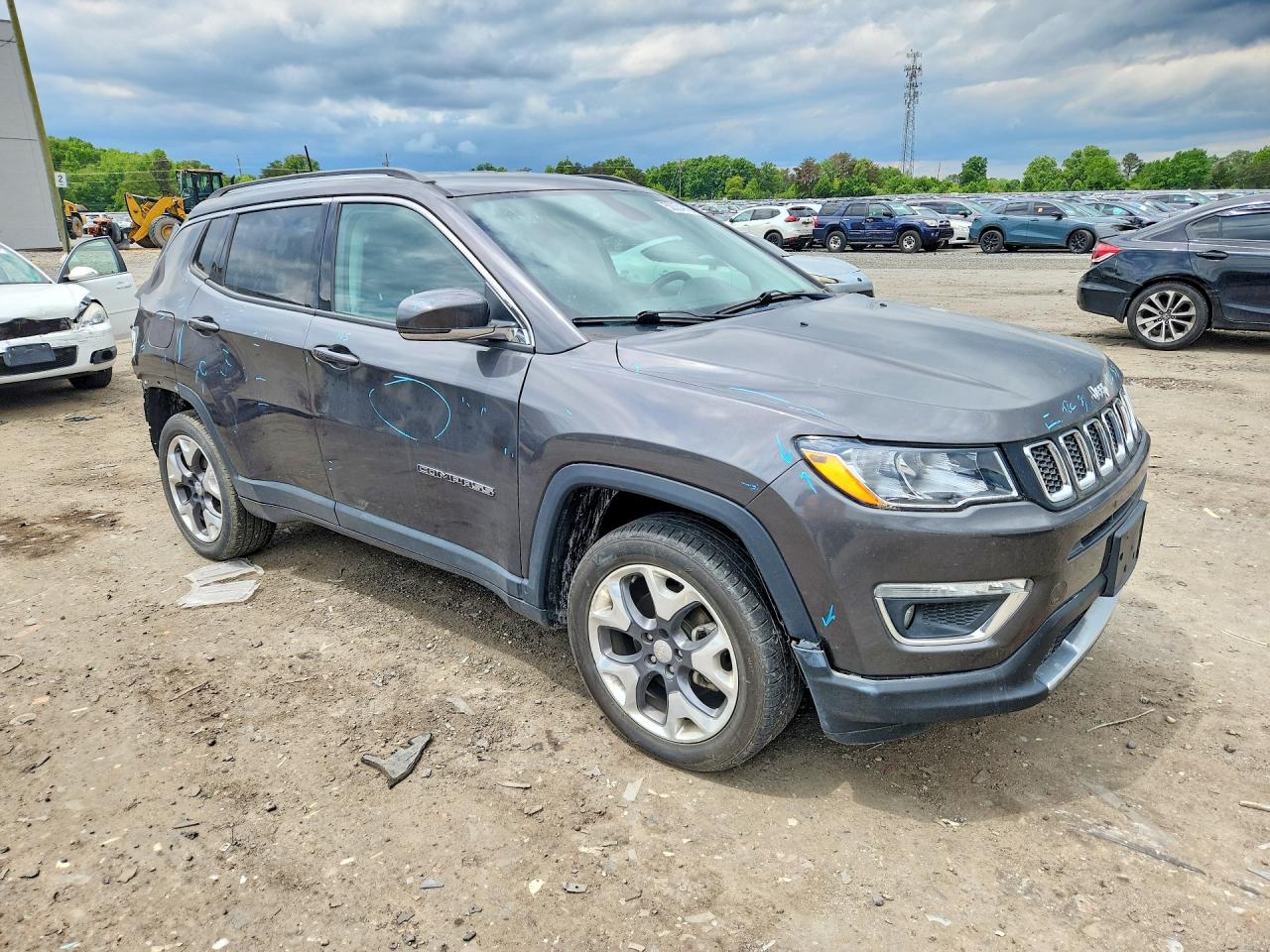2019 Jeep Compass Limited Gray vin: 3C4NJDCB4KT619147