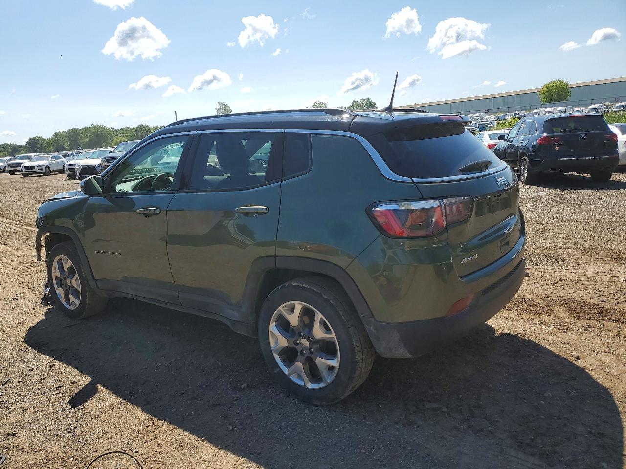 2020 Jeep Compass Limited Green vin: 3C4NJDCB4LT245463