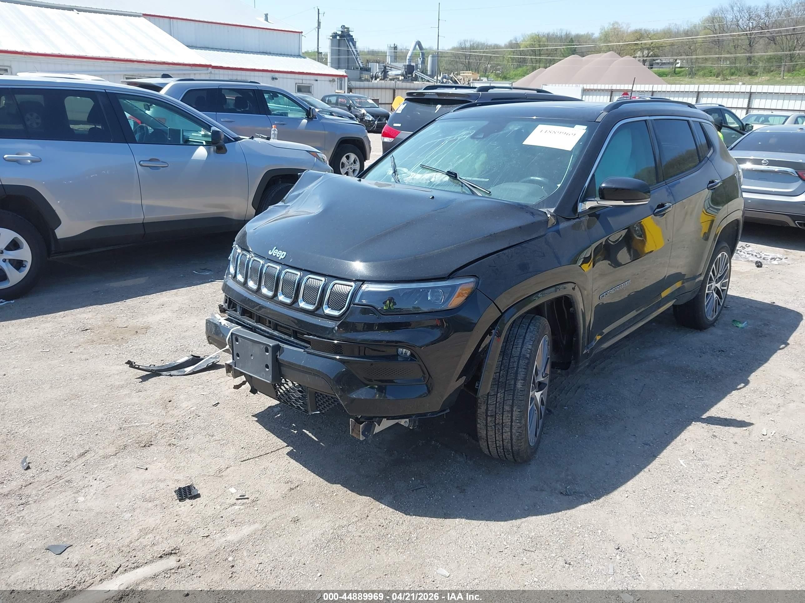 2022 Jeep Compass Limited 4x4 Black vin: 3C4NJDCB4NT108140