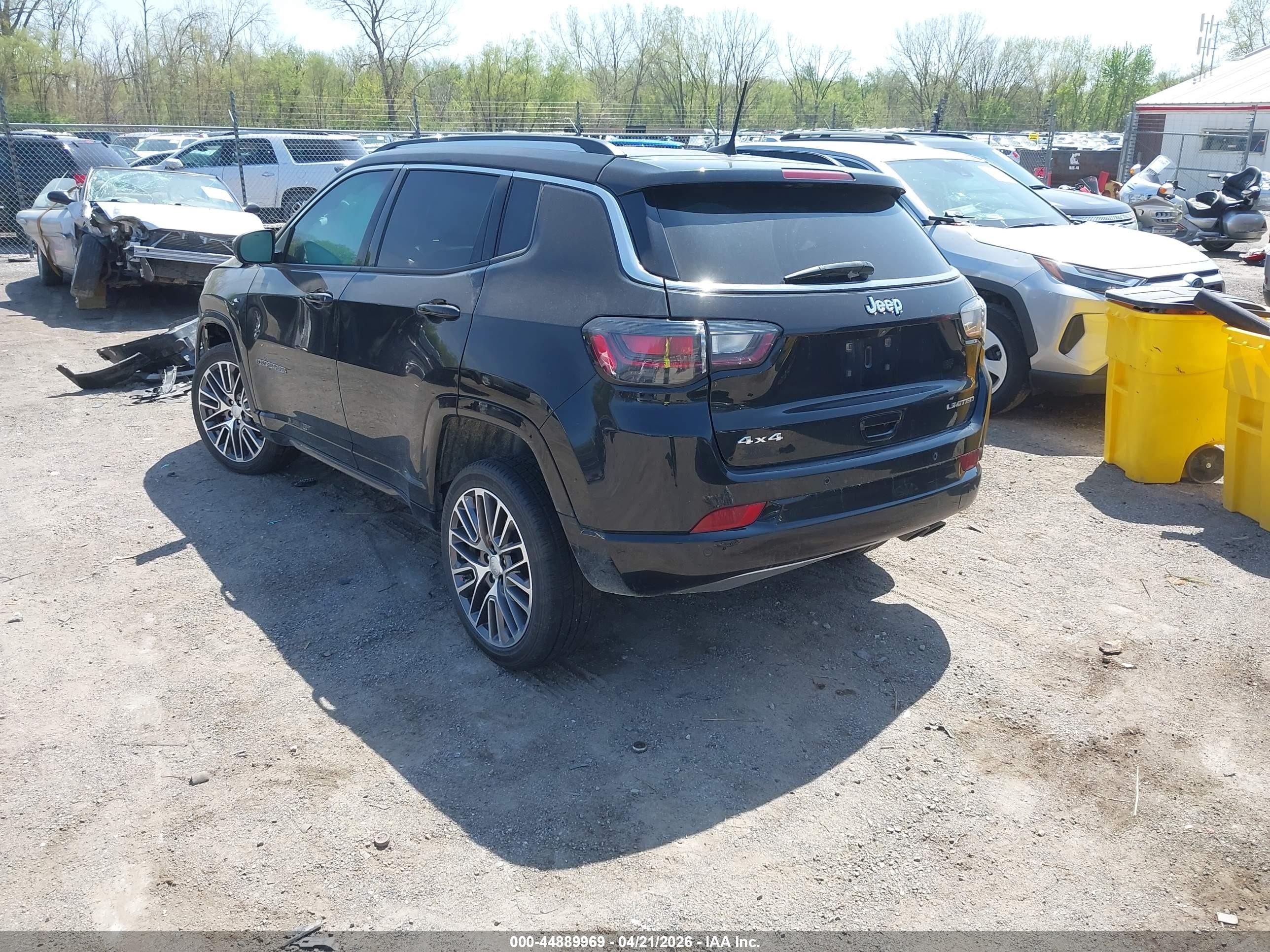 2022 Jeep Compass Limited 4x4 Black vin: 3C4NJDCB4NT108140